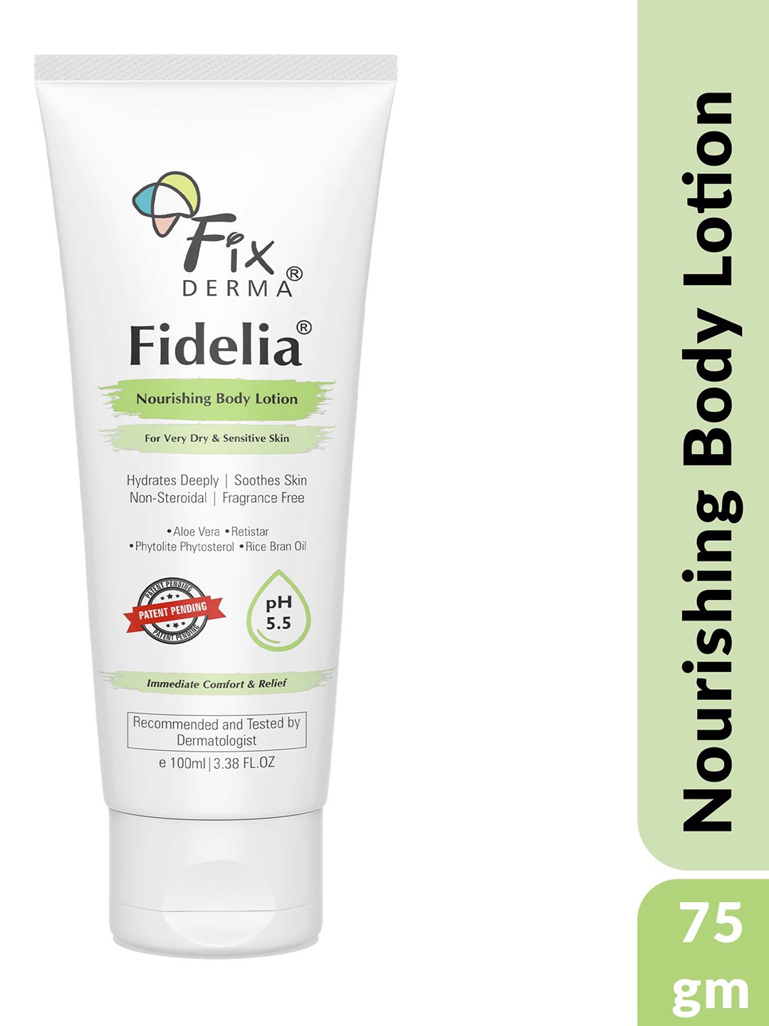 

FIXDERMA Fidelia Nourishing Body Lotion with Rice Brain Oil & Aloe Vera - 100 ml, White