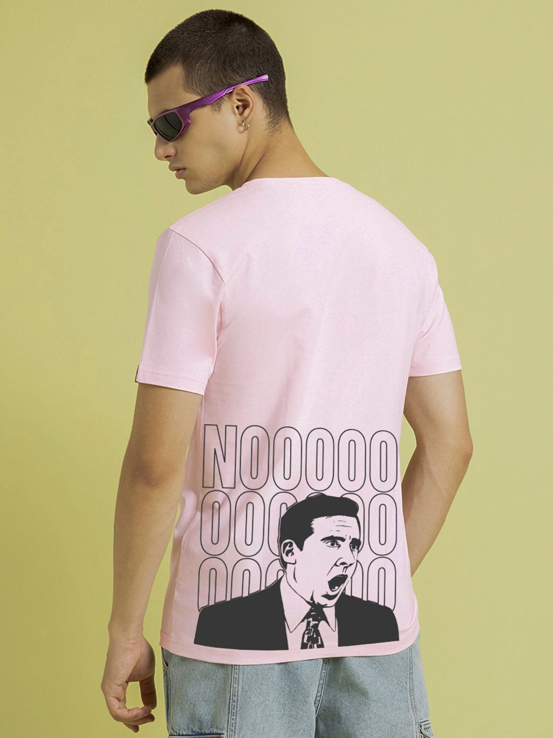 

Bewakoof Typography Printed Cotton T-shirt, Pink