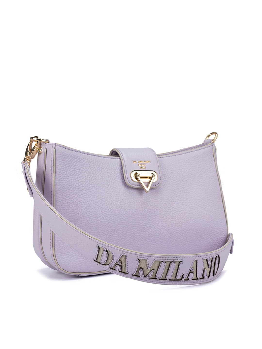 

Da Milano Leather Structured Shoulder Bag, Purple