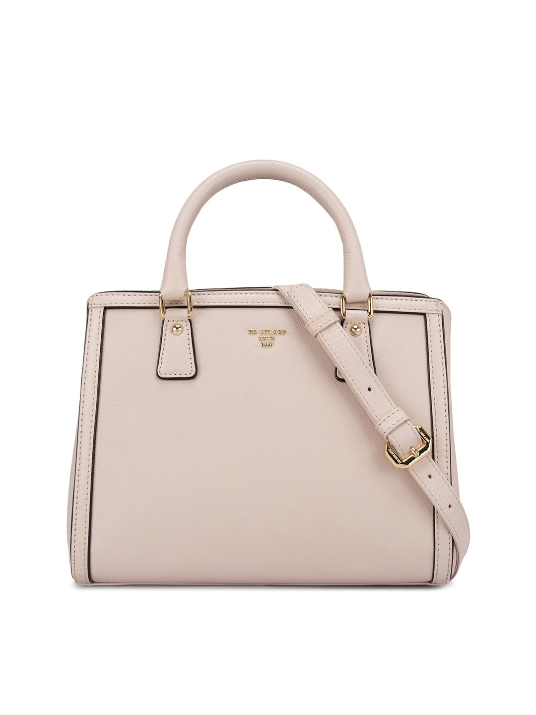 

Da Milano Leather Structured Handheld Bag, Off white