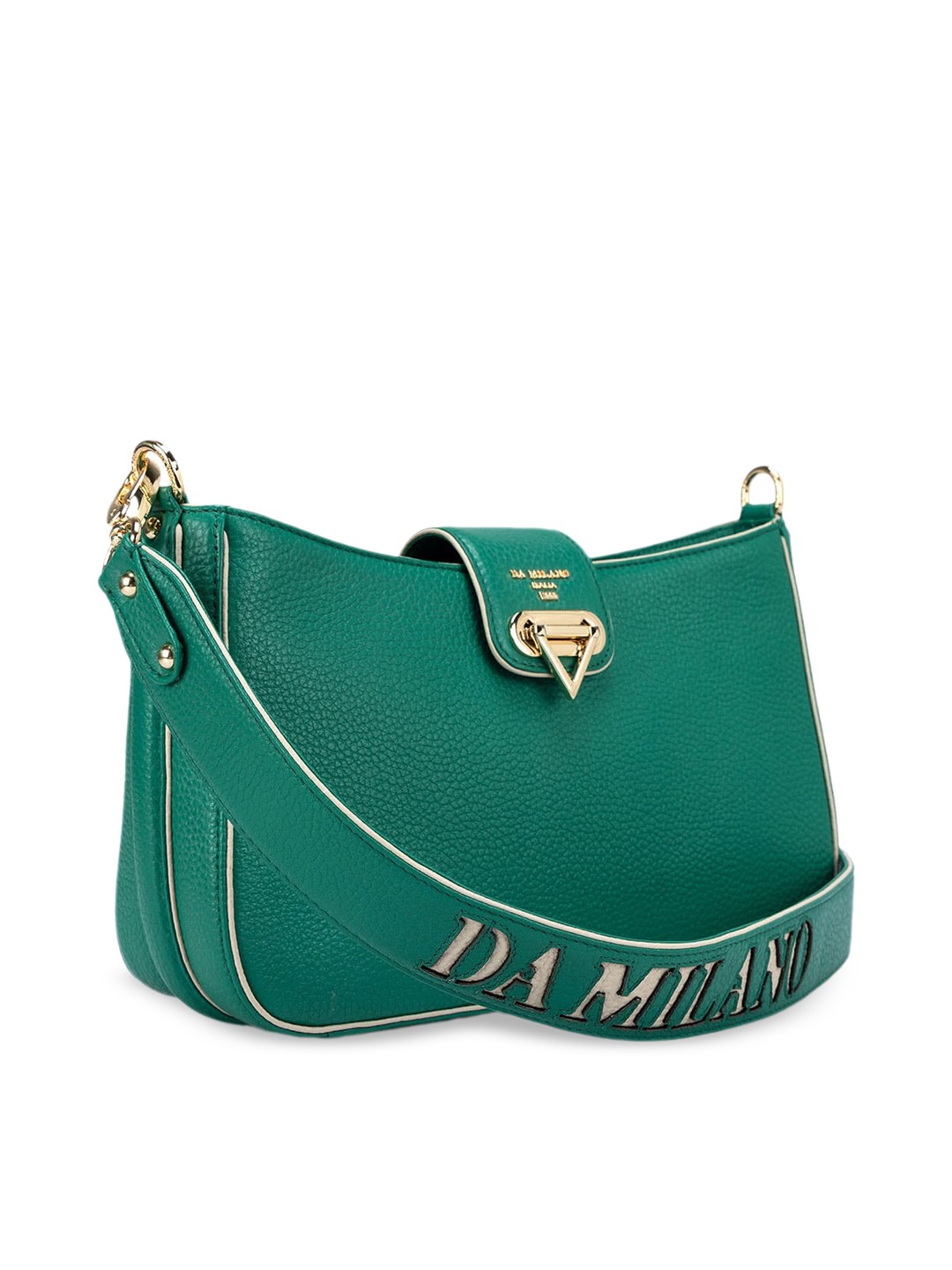 

Da Milano Leather Structured Shoulder Bag, Green
