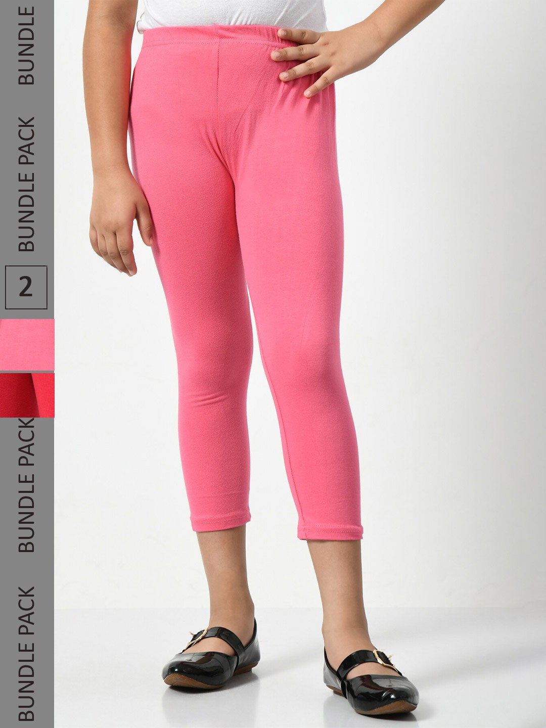 

BAESD Girls Pack of 3 High Rise Capris, Pink