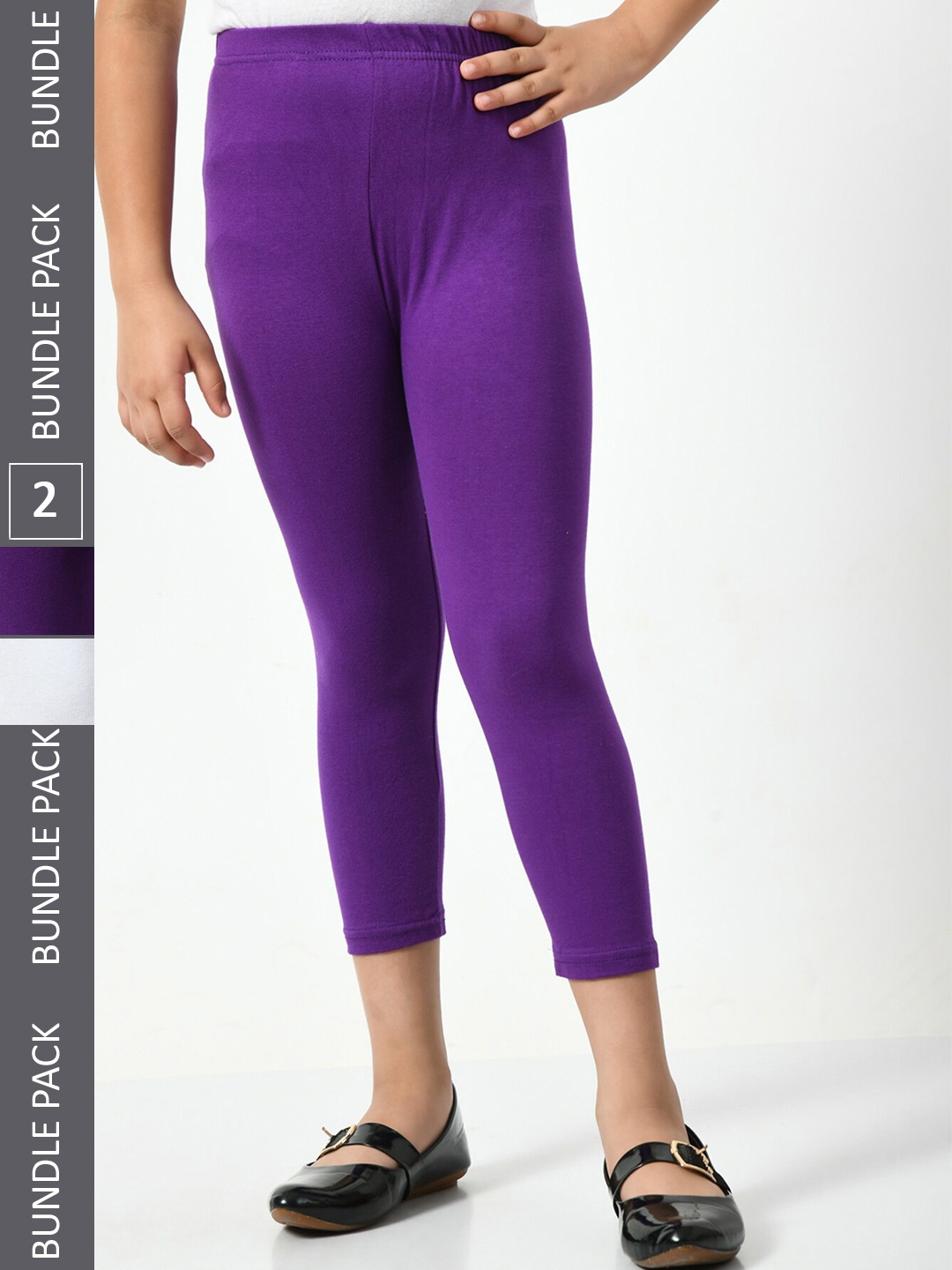 

BAESD Girls Pack Of 2 Capris, Purple
