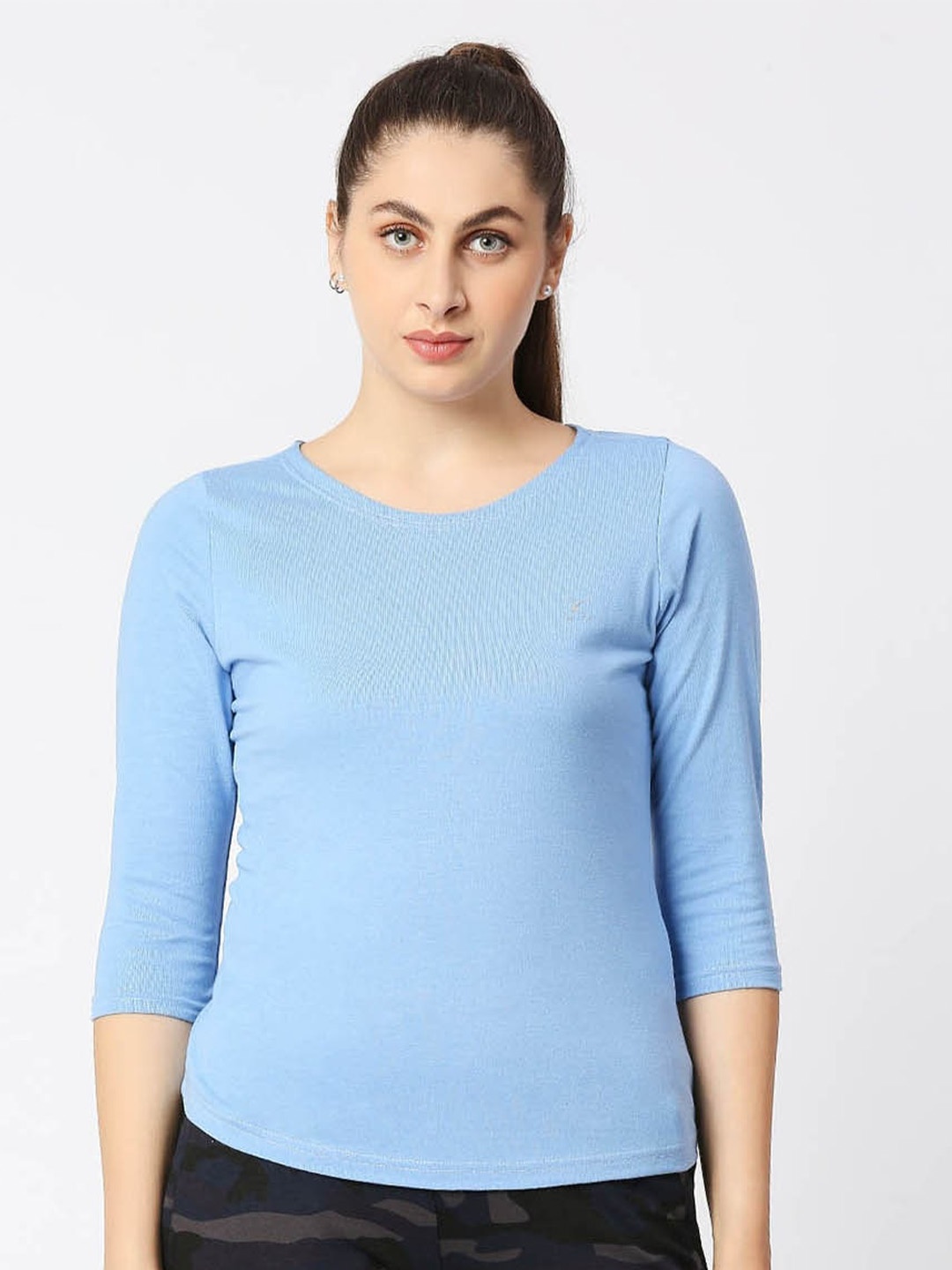

Lovable Sport Round Neck Cotton Top, Blue