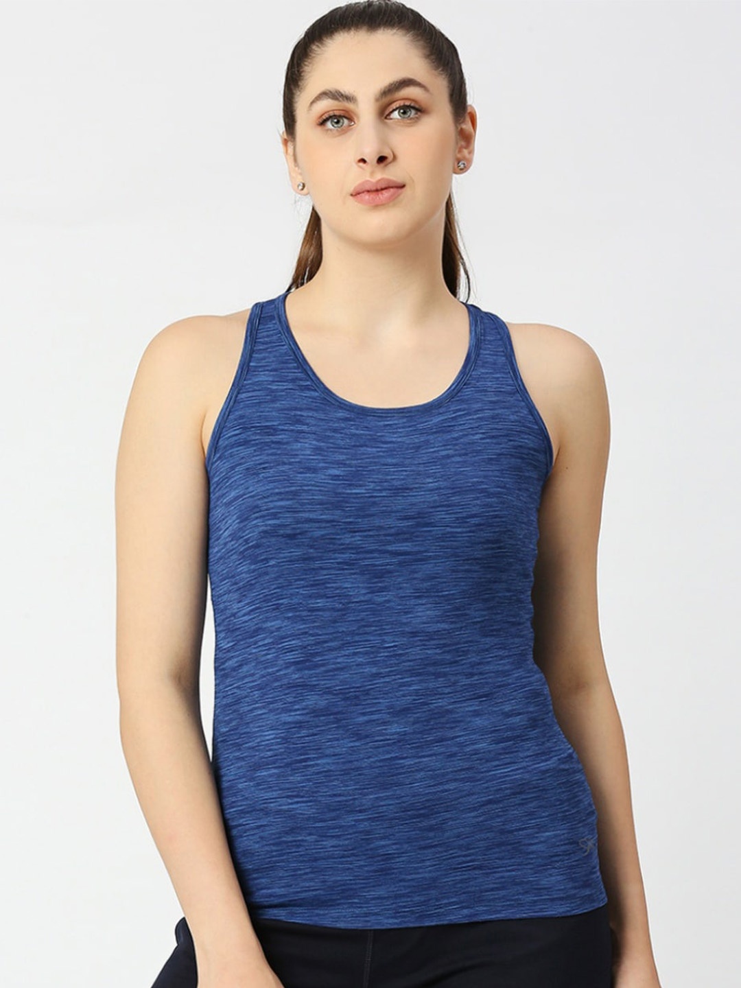 

Lovable Sport Round Neck Racer Back Tank Top, Blue