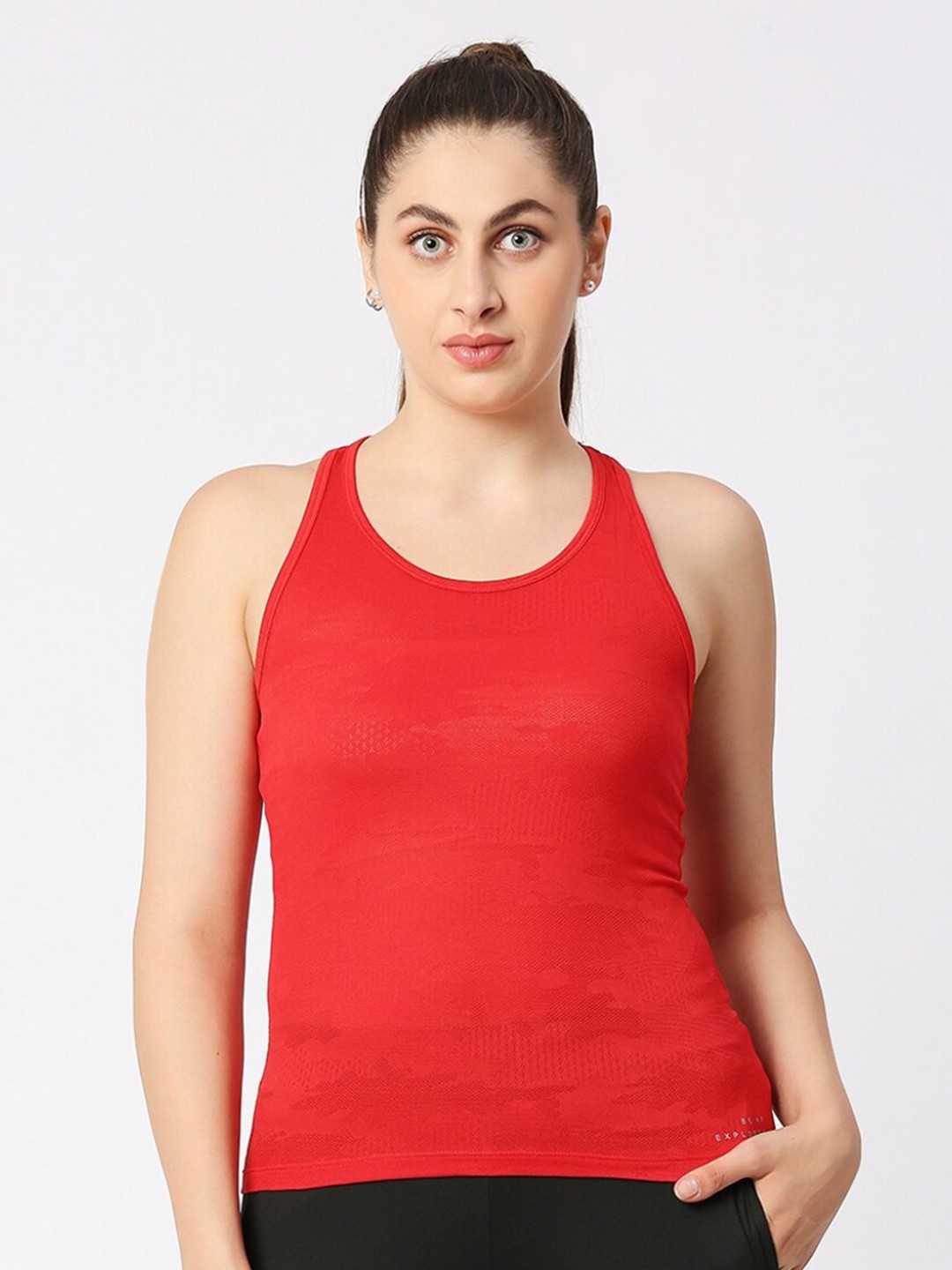 

Lovable Sport Round Neck Sleeveless Sport Tank Top, Red