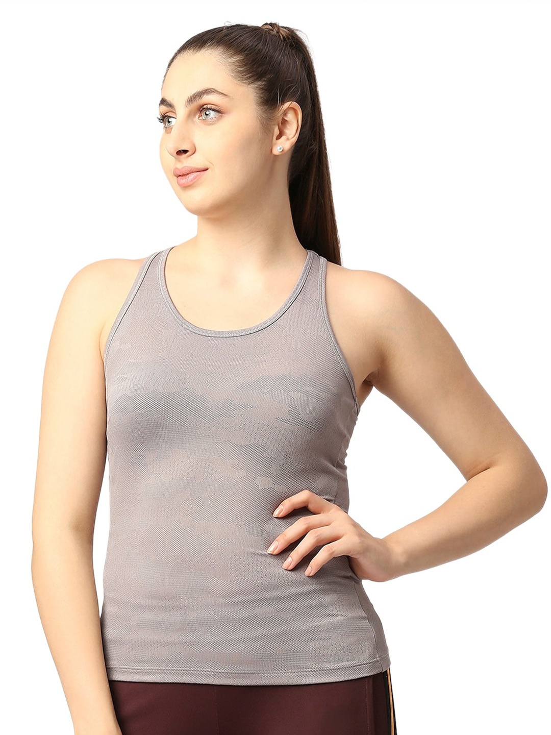 

Lovable Sport Round Neck Sleeveless Tank Top, Grey