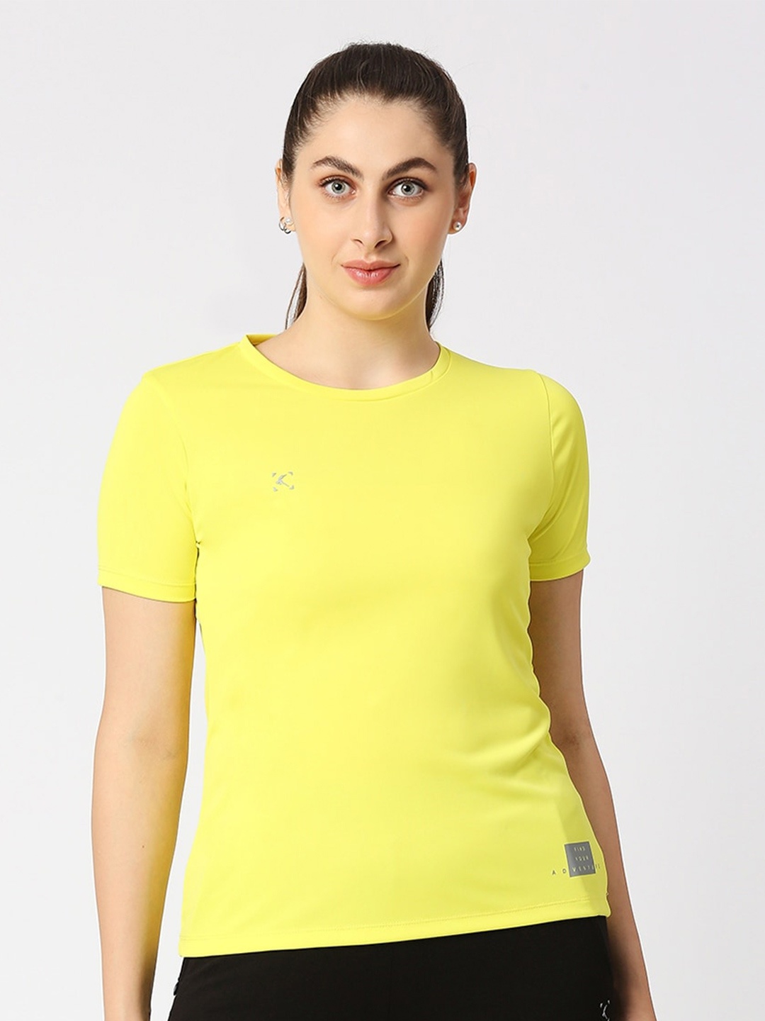 

Lovable Sport Round Neck Relaxed Fit T-shirt, Yellow