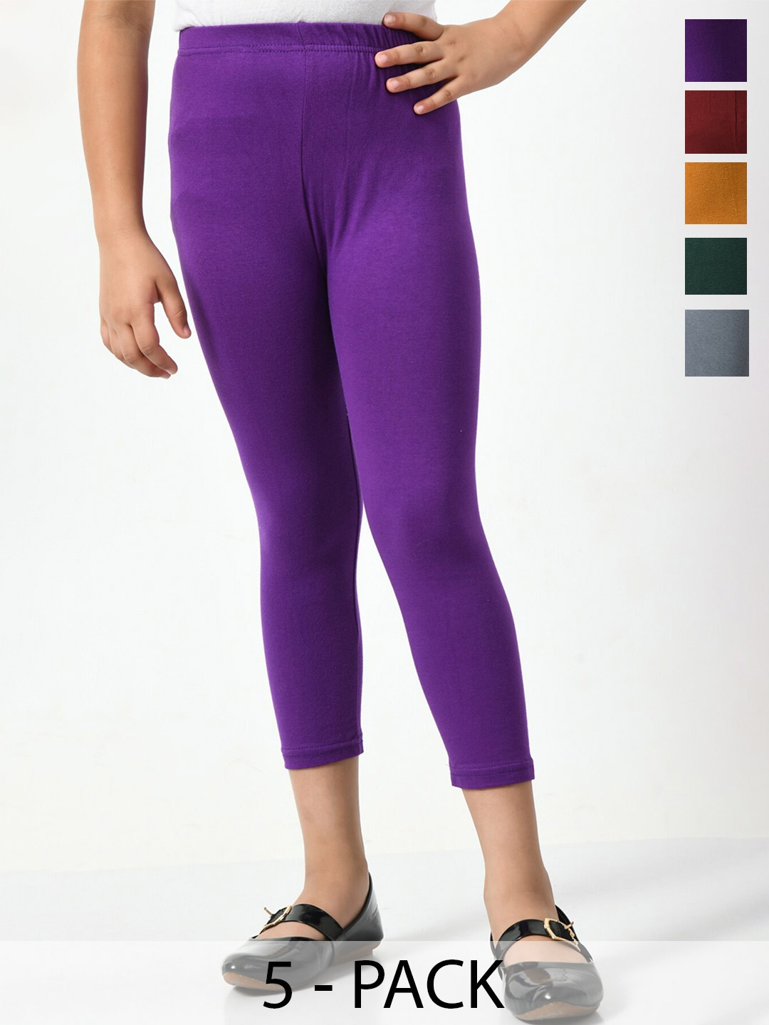 

BAESD Girls Pack Of 5 Capris, Mustard