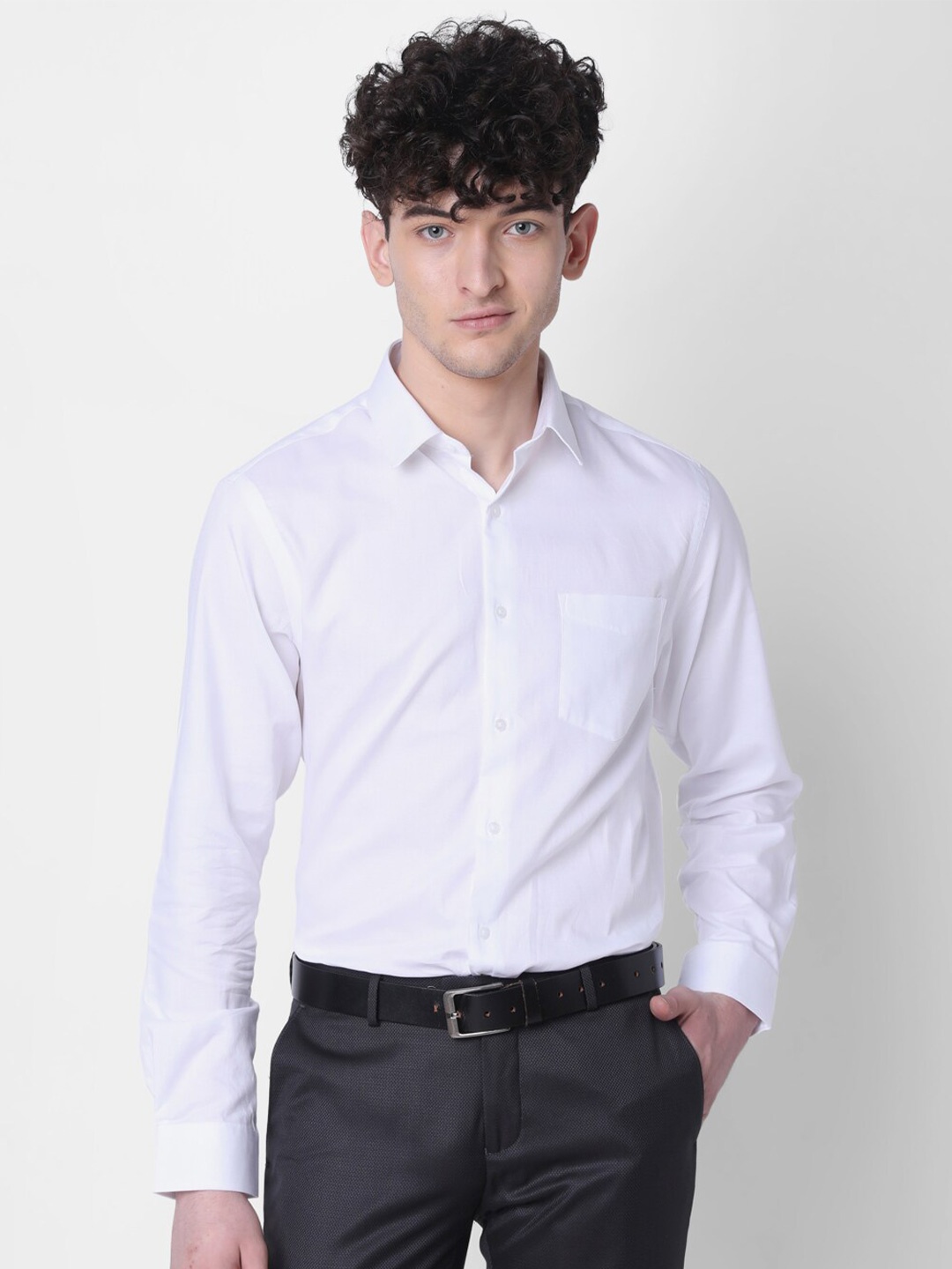 

J Hampstead Classic Opaque Formal Shirt, White