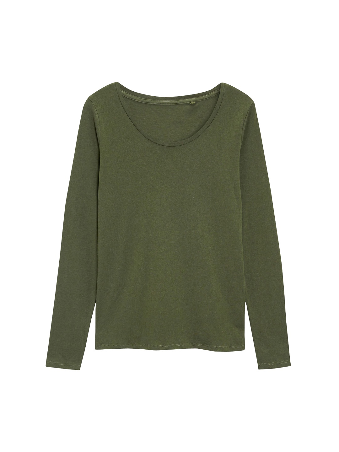 

next Women Green Solid Scoop Neck T-shirt