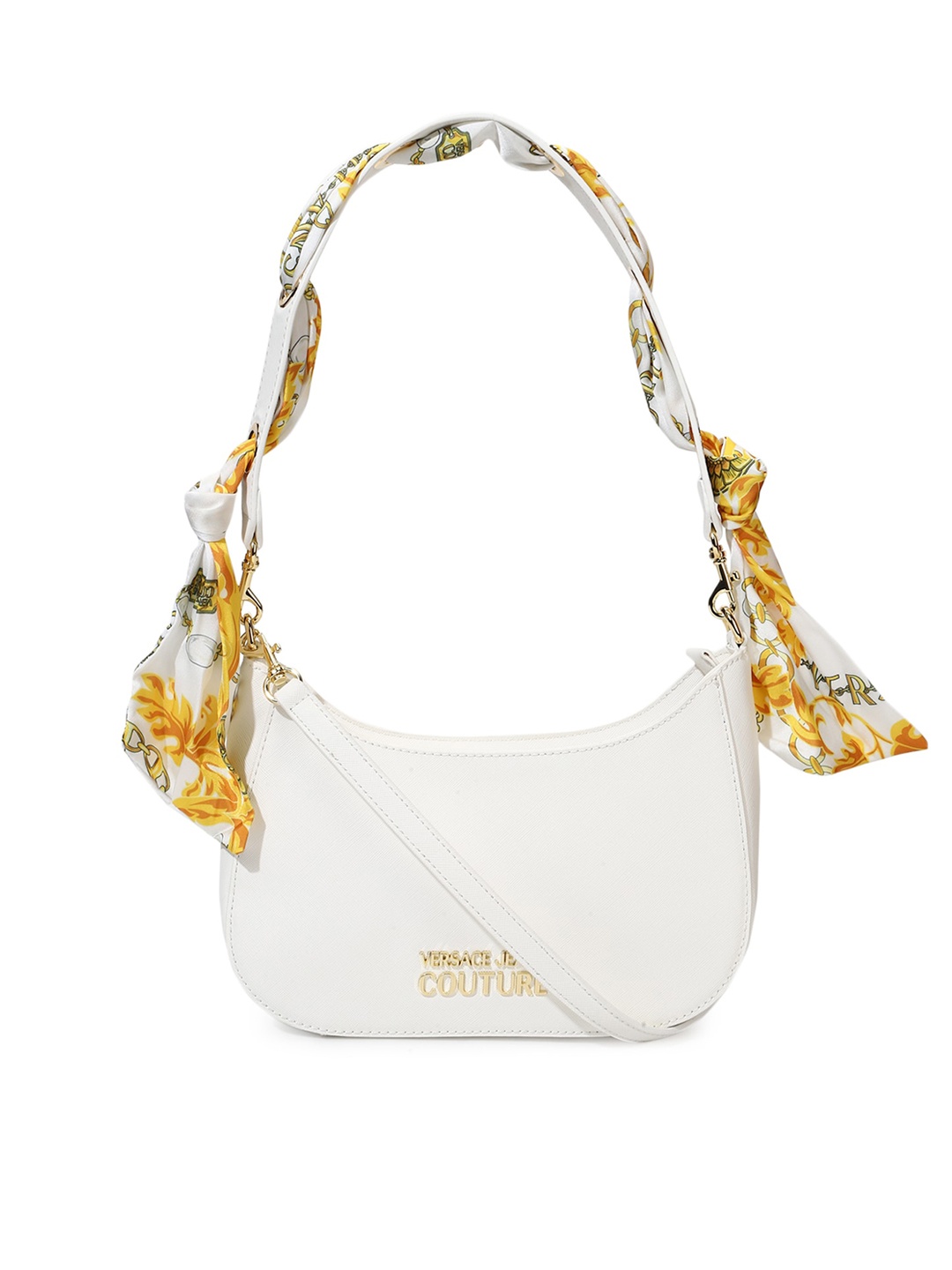 

Versace Jeans Couture PU Half Moon Hobo Bag, White