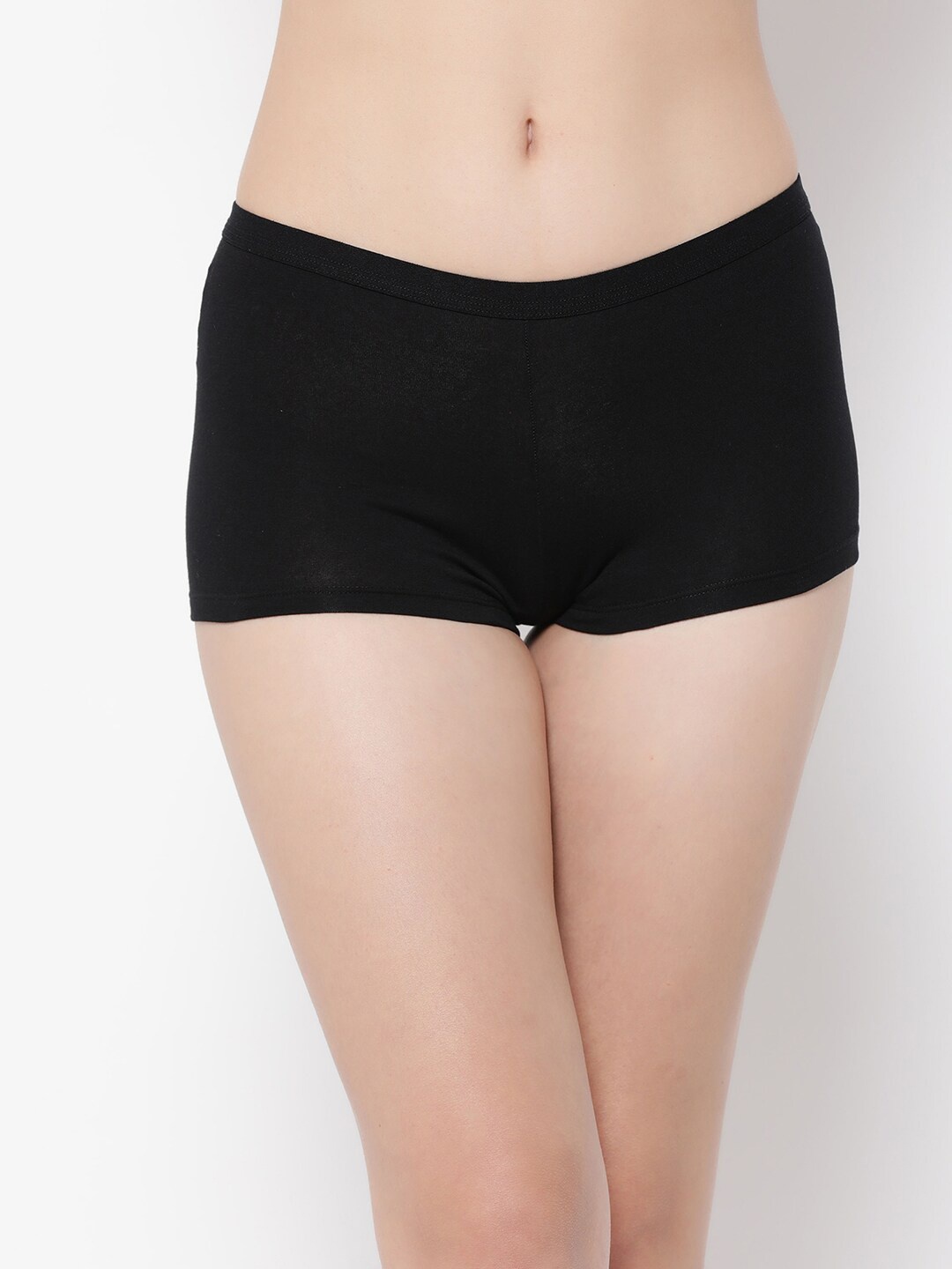 

Clovia Women Cotton Boyshorts Briefs, Black