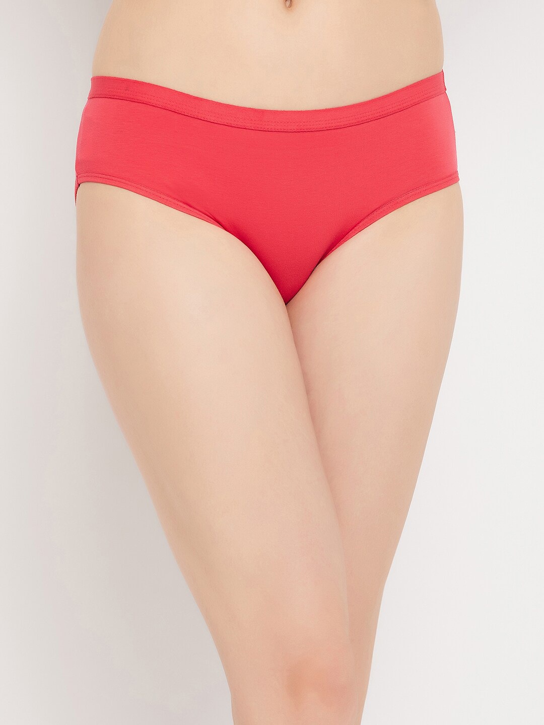 

Clovia Women Mid-Rise Cotton Hipster Briefs, Peach