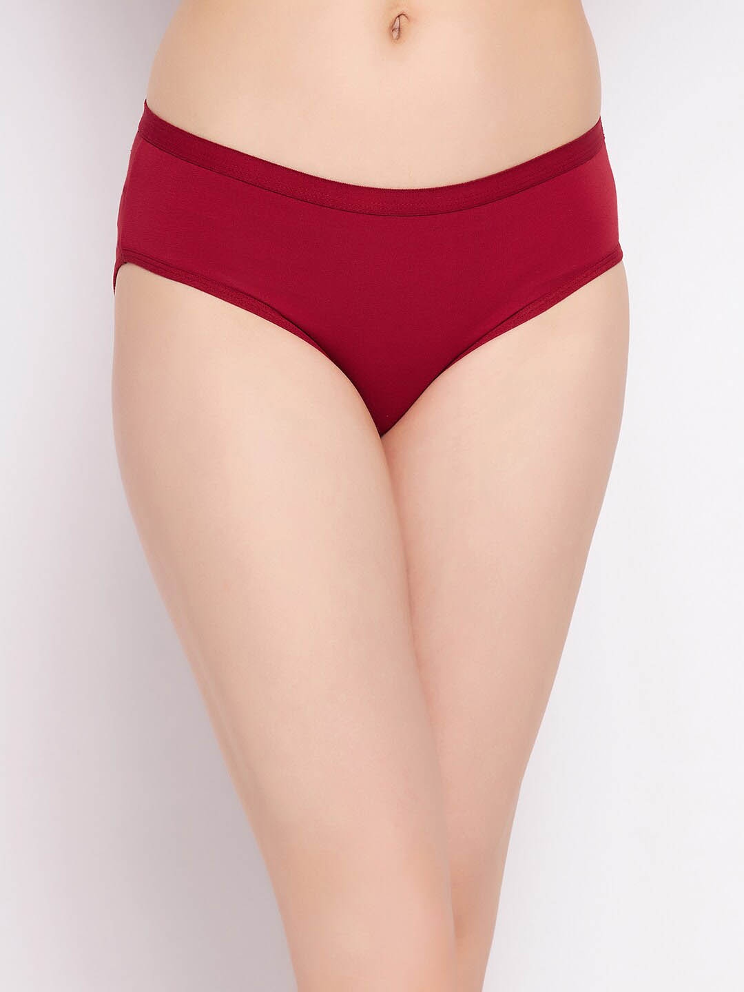 

Clovia Women Cotton Mid-Rise Hipster Briefs, Maroon