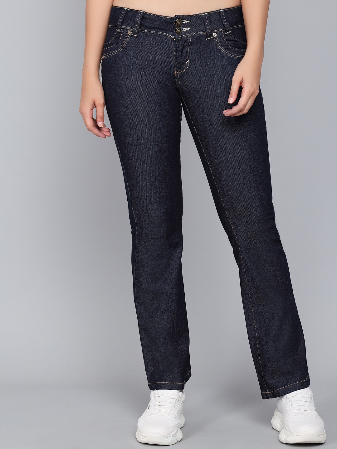 

BAESD Women Bootcut High-Rise Stretchable Jeans, Blue