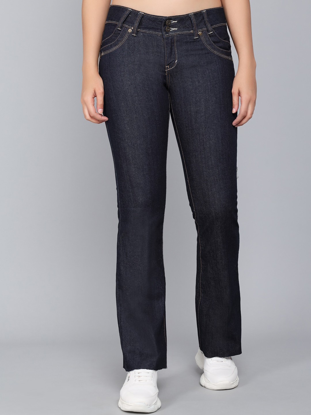 

BAESD Women High-Rise Bootcut Stretchable Jeans, Blue