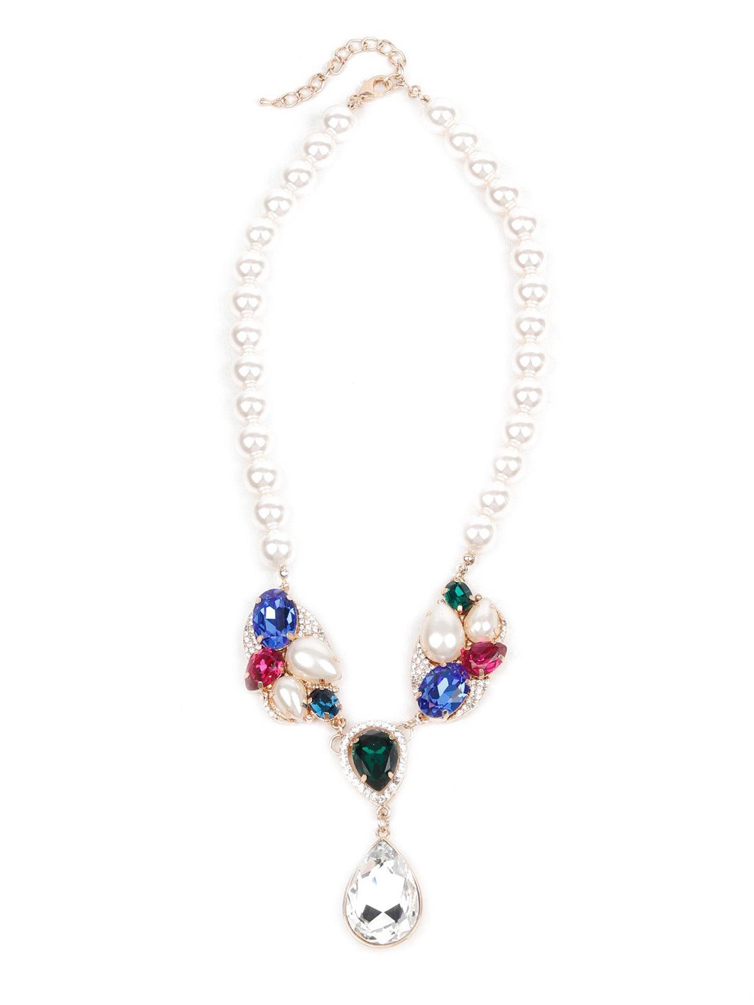 

ODETTE Gold-Plated Stone Studded & Beaded Necklace