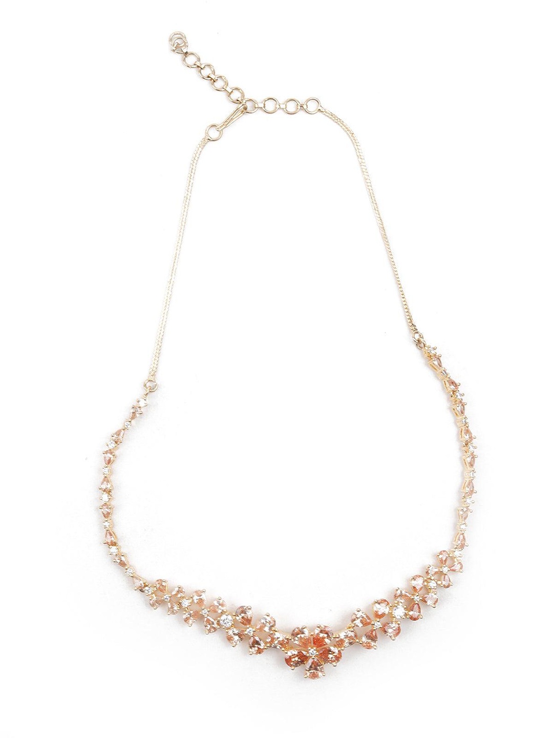 

ODETTE Gold-Plated Stone Studded Choker Necklace