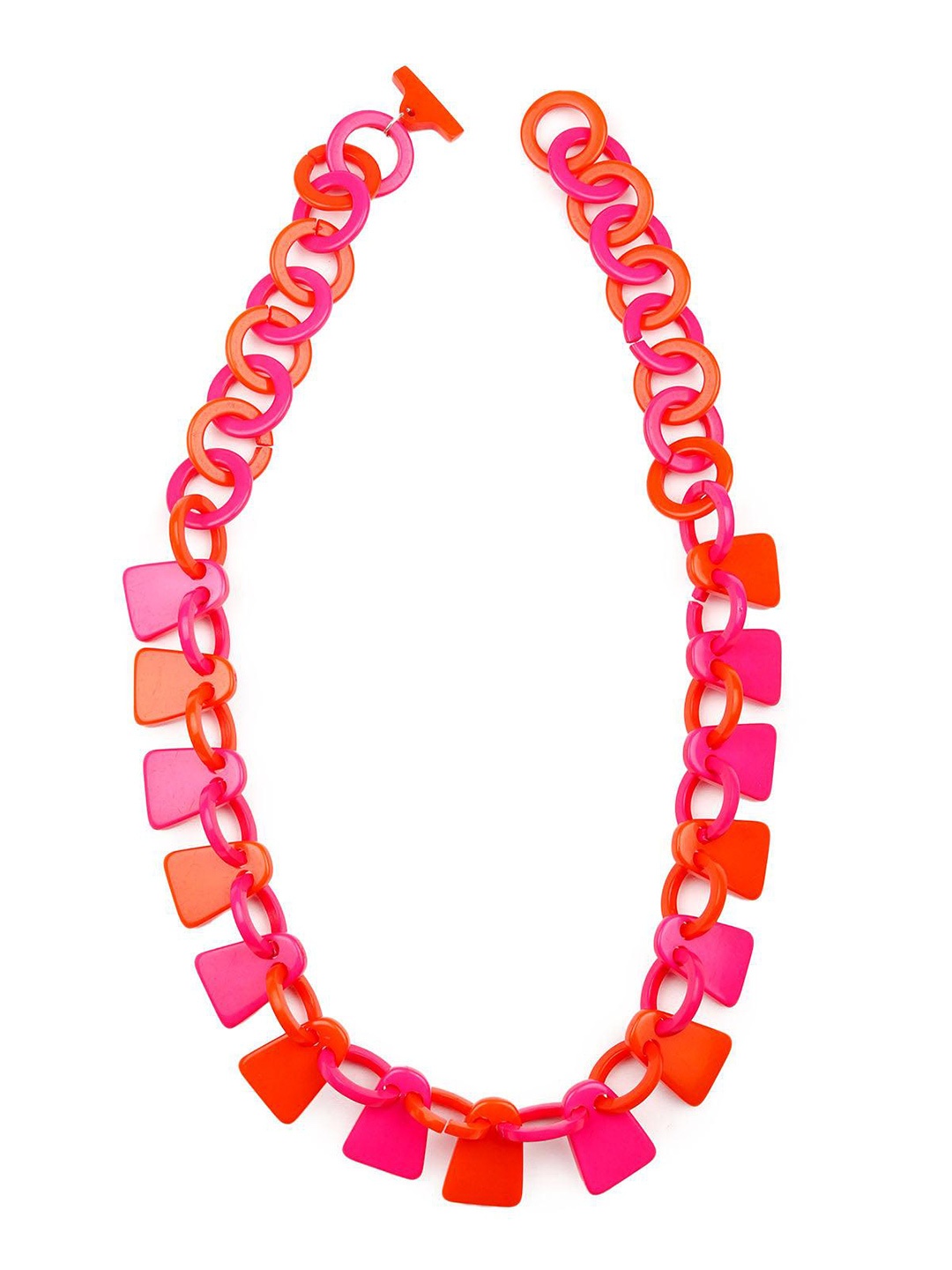 

ODETTE Statement Alloy Necklace, Pink