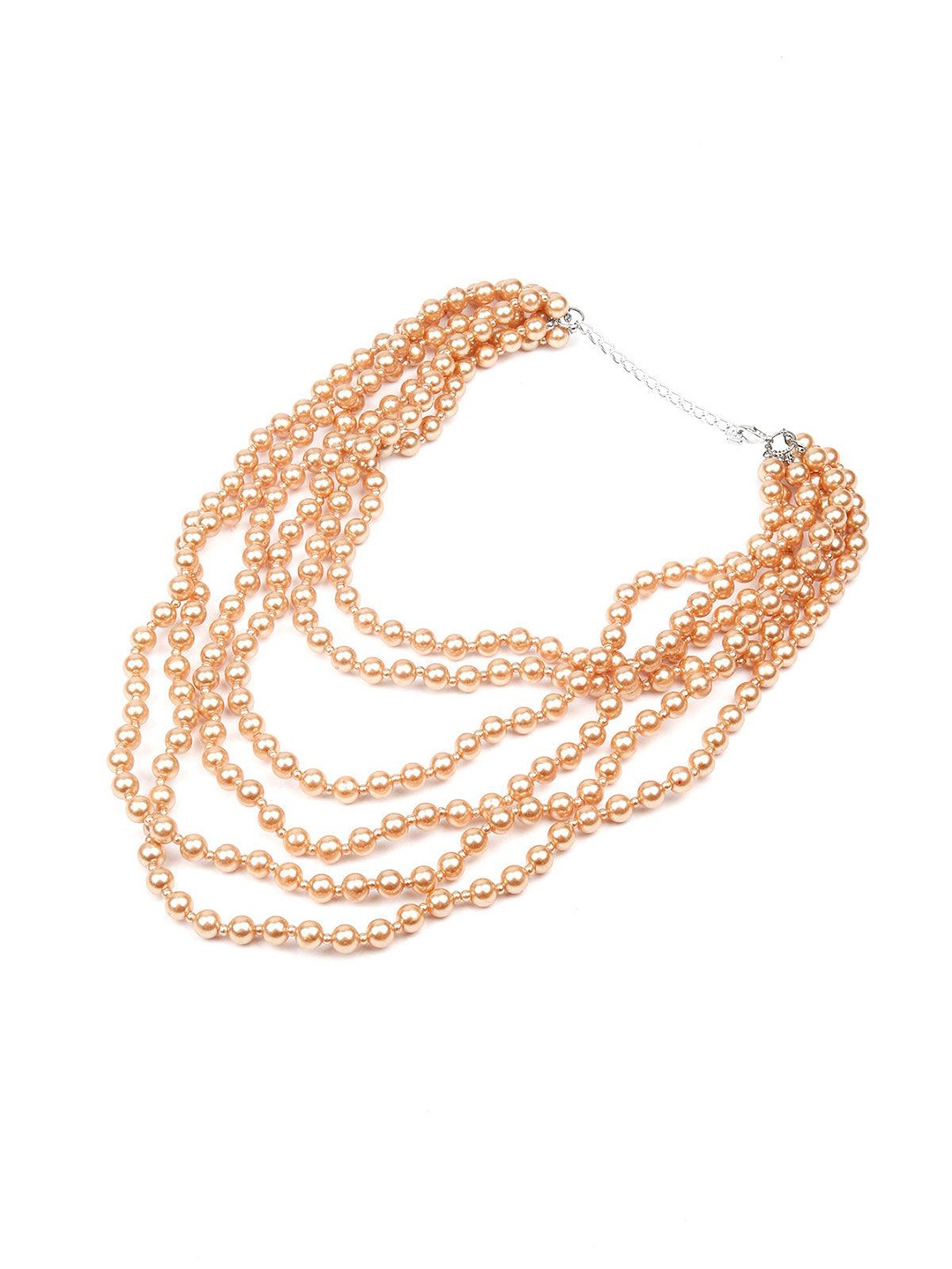 

ODETTE Silver-Plated Beaded Layered Necklace