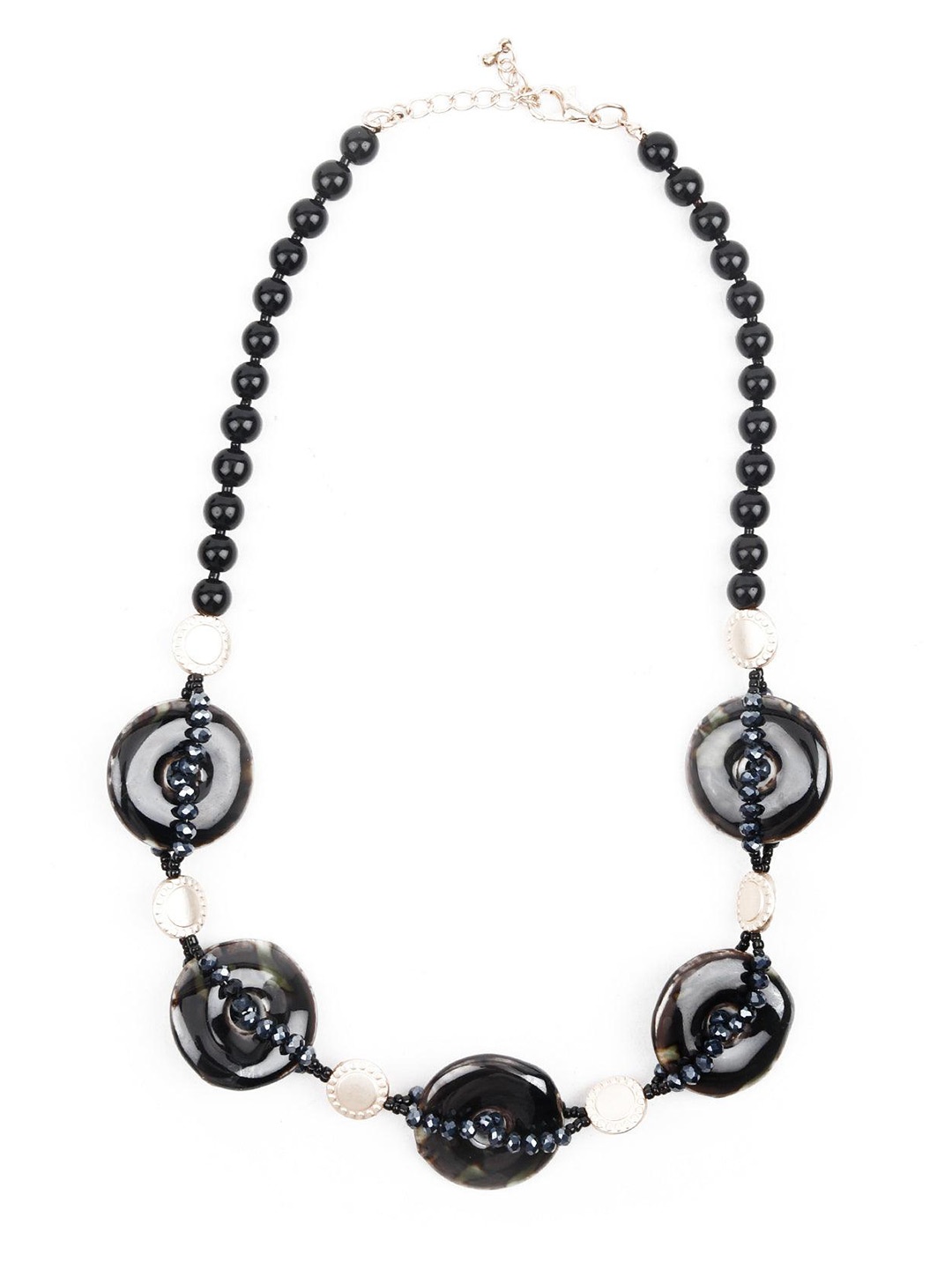

ODETTE Silver-Plated Beaded Long Necklace