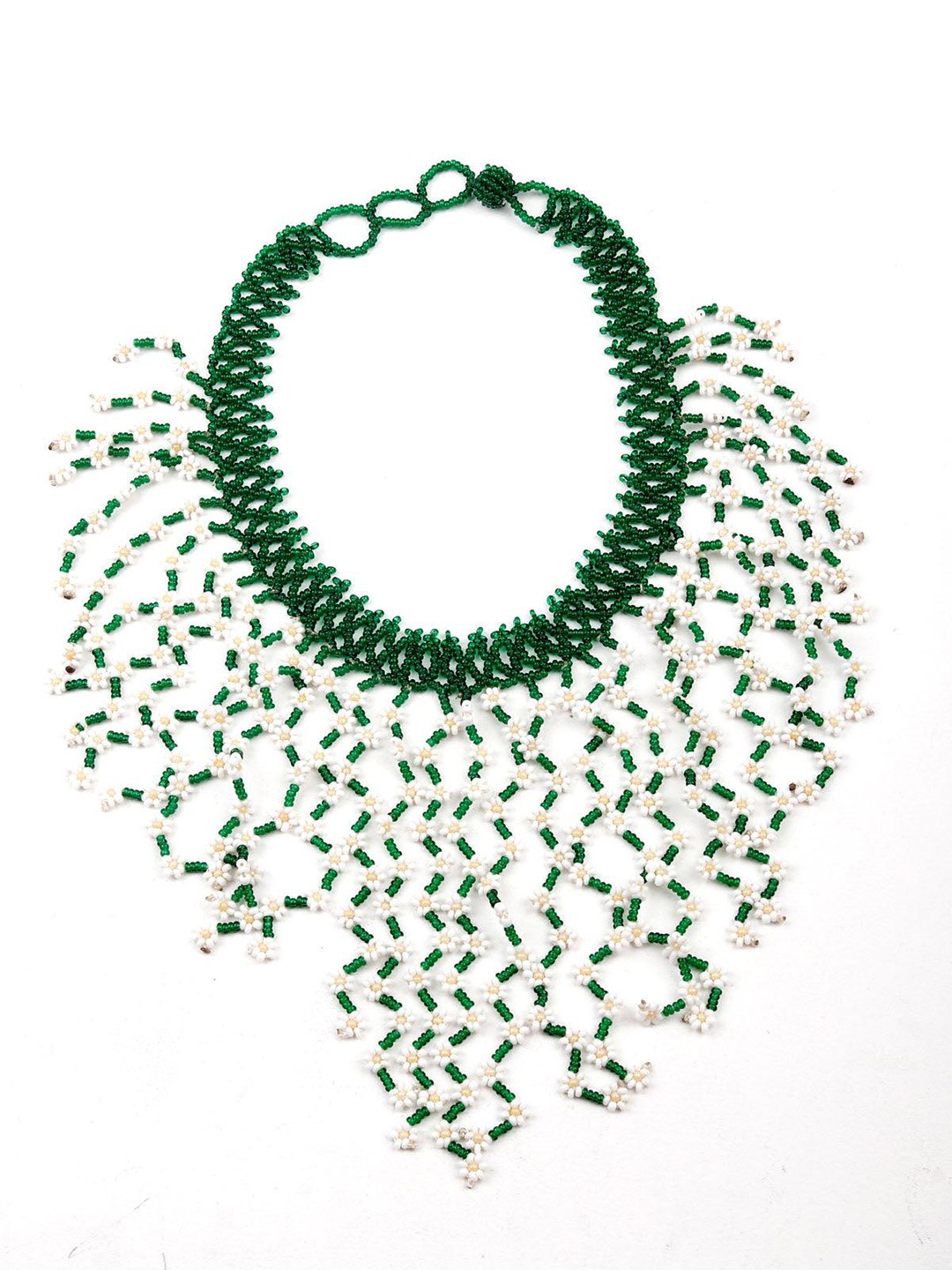 

ODETTE Beaded Necklace, Green