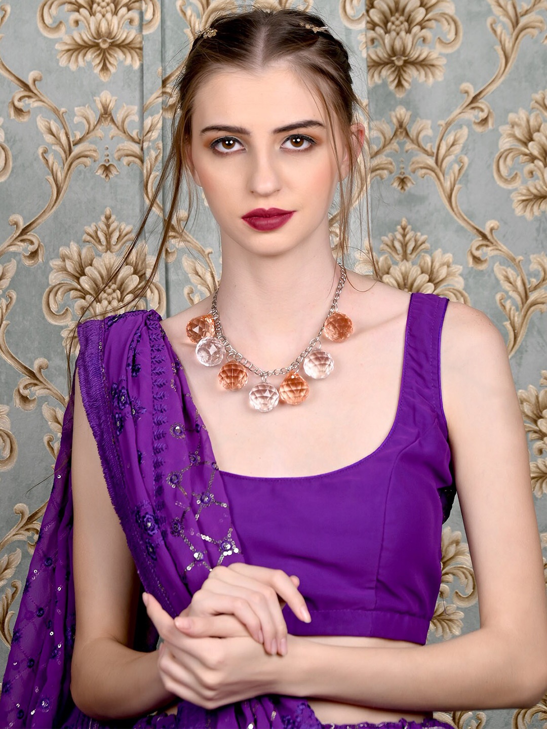 

ODETTE Silver-Plated Beaded Necklace