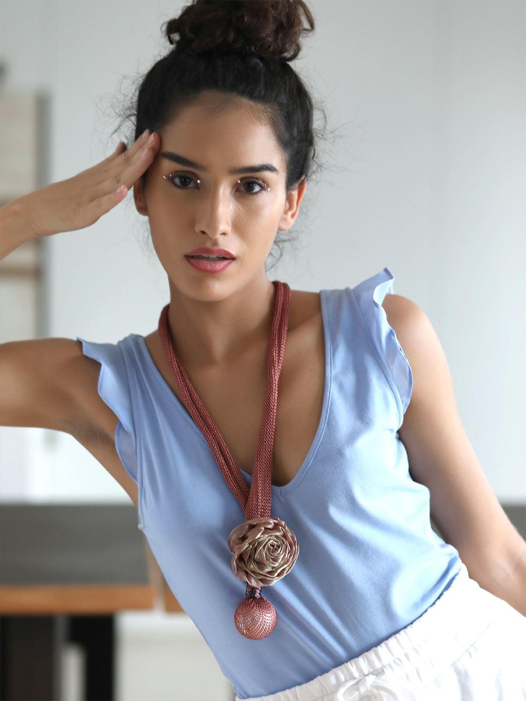

ODETTE Statement Necklace, Pink