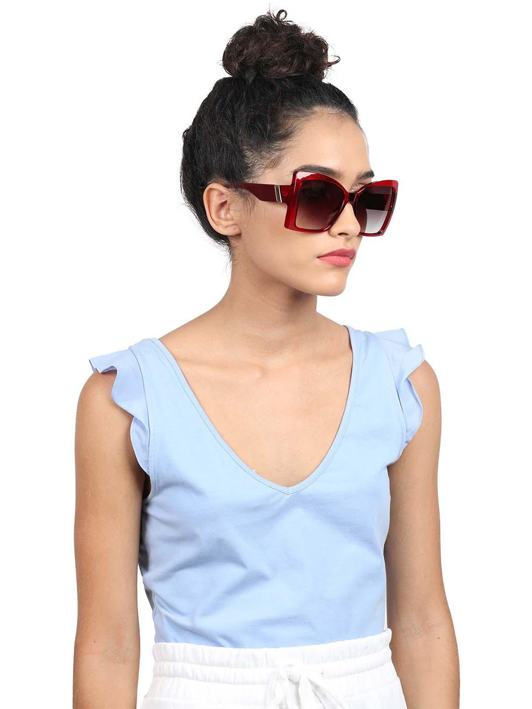 

ODETTE Women Square Sunglasses With UV Protected Lens, Grey