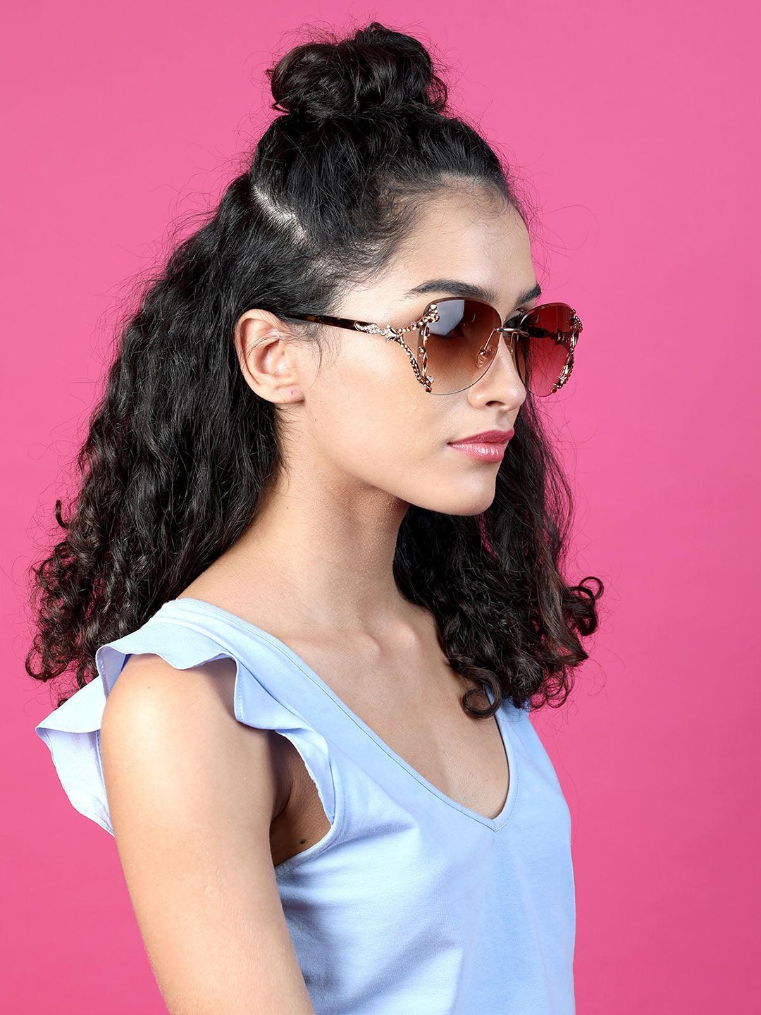 

ODETTE Women Cateye Sunglasses With UV Protected Lens, Orange
