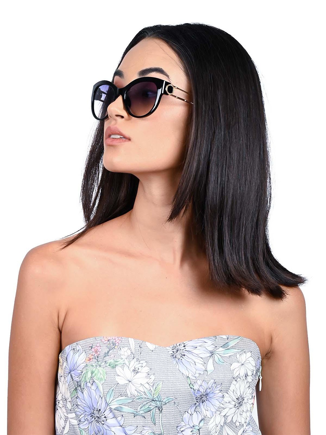 

ODETTE Women Aviator Sunglasses With UV Protected Lens NEW594, Black
