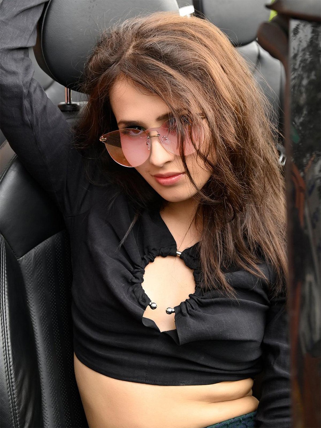 

ODETTE Women Oversized Sunglasses With UV Protected Lens odt1374, Pink