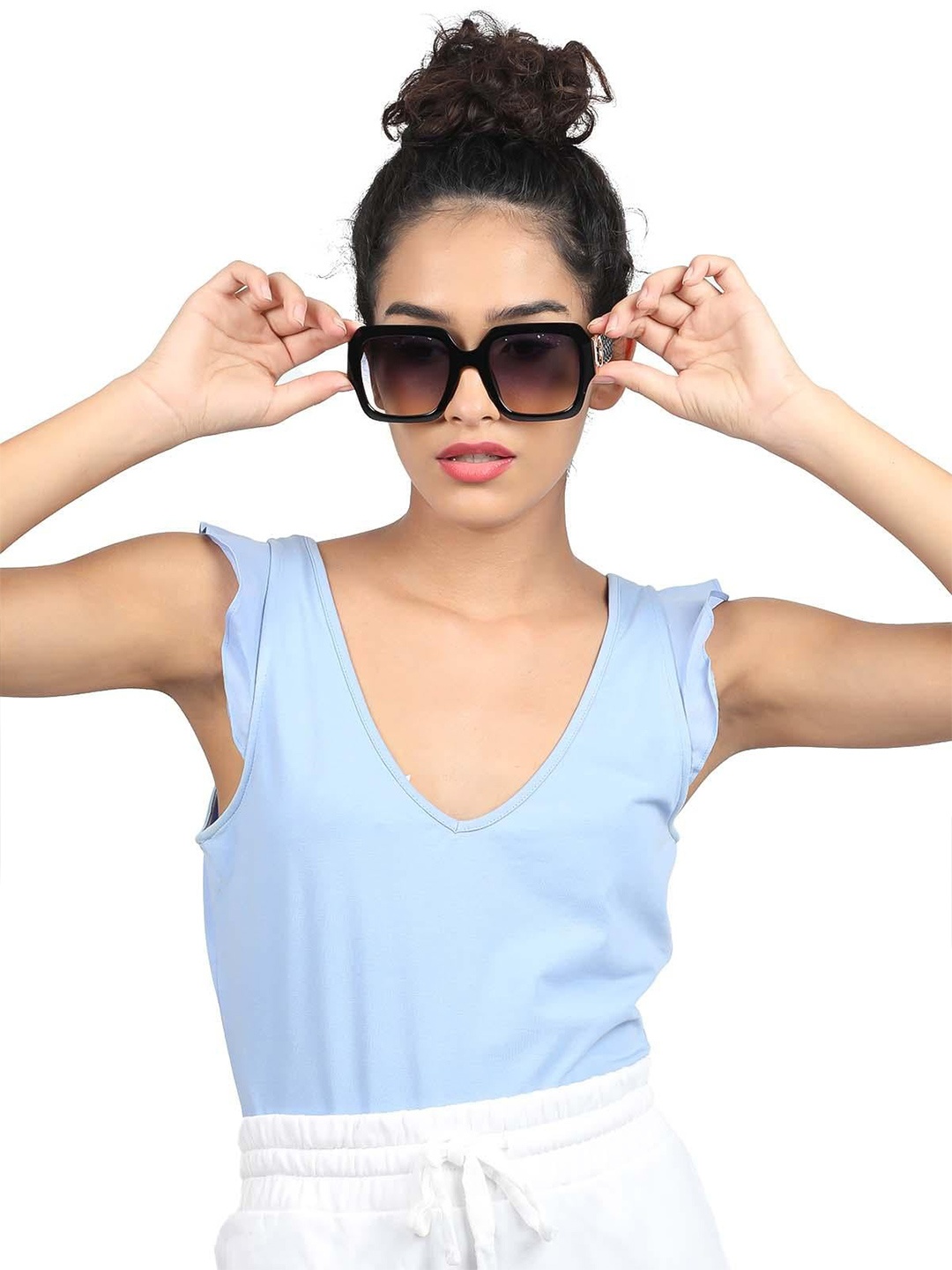 

ODETTE Women Square Sunglasses With UV Protected Lens, Blue