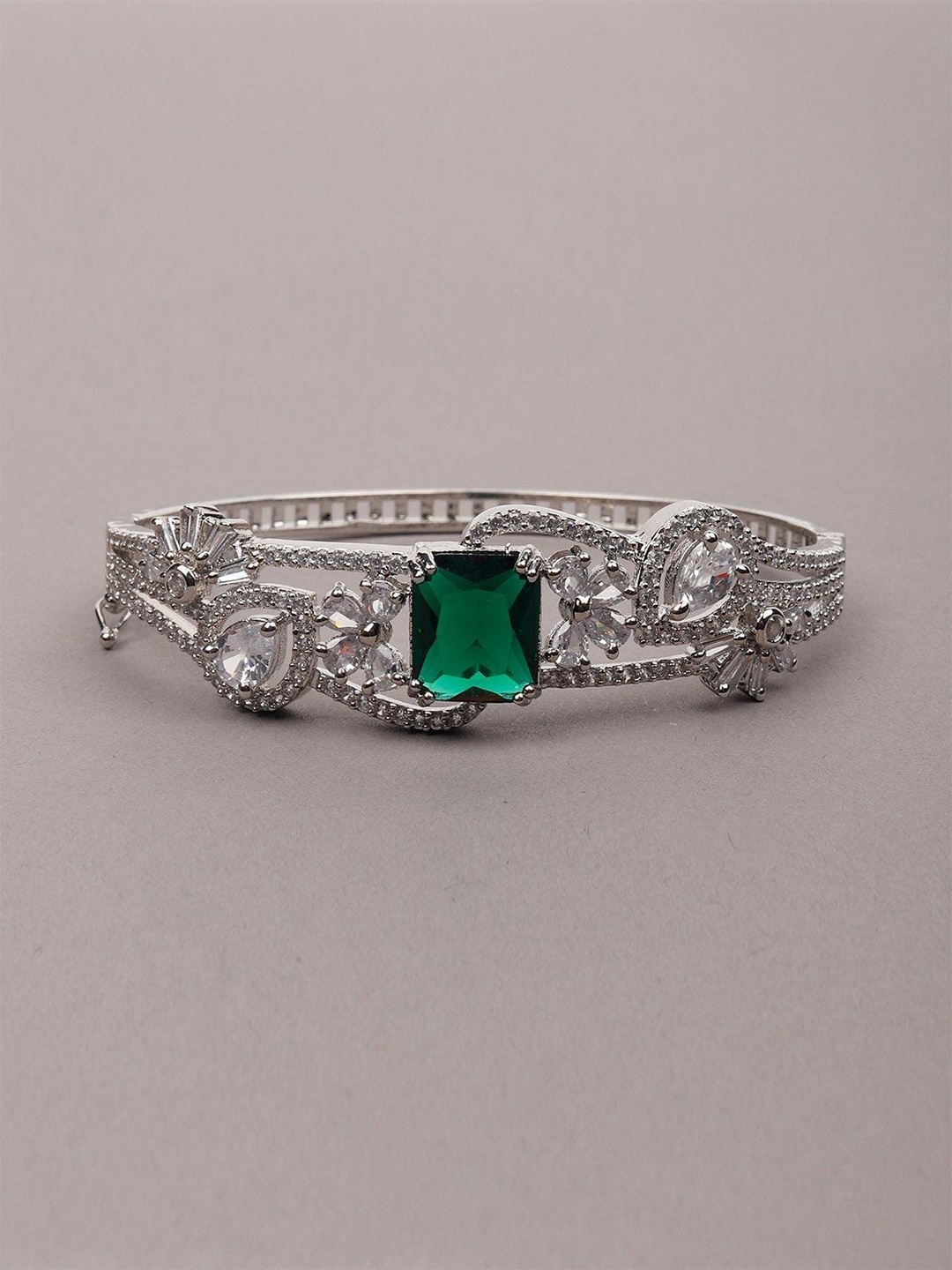 

ODETTE Women Silver-Plated Kada Bracelet