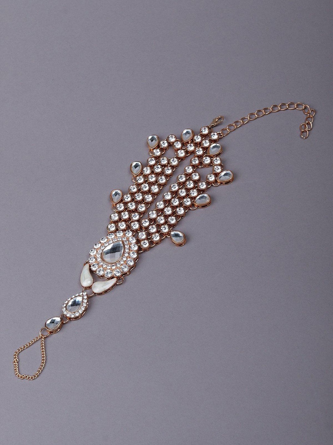 

ODETTE Women Gold-Plated Ring Bracelet