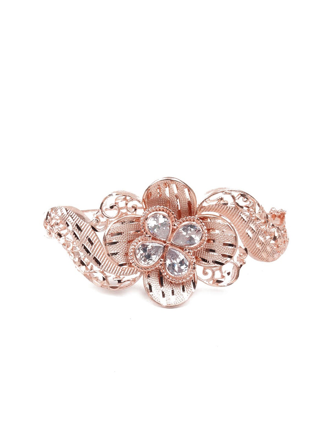 

ODETTE Women Gold-Plated Kada Bracelet, Rose