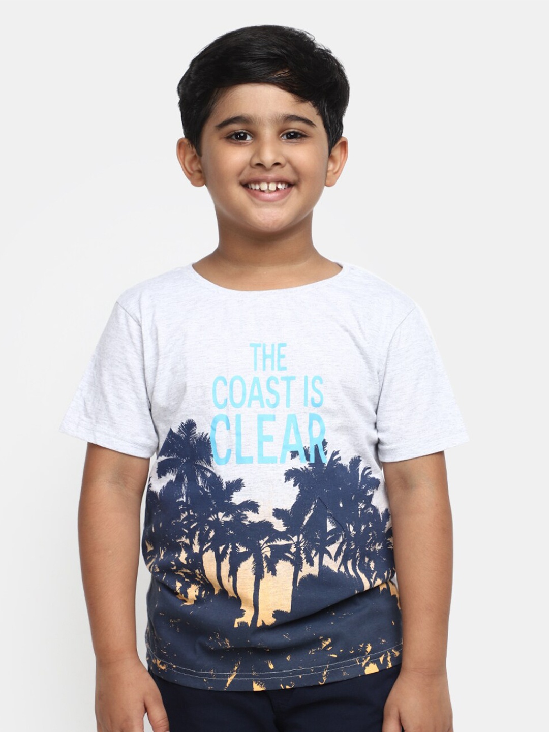 

V-Mart Boys Typography Printed Cotton T-shirt, Black