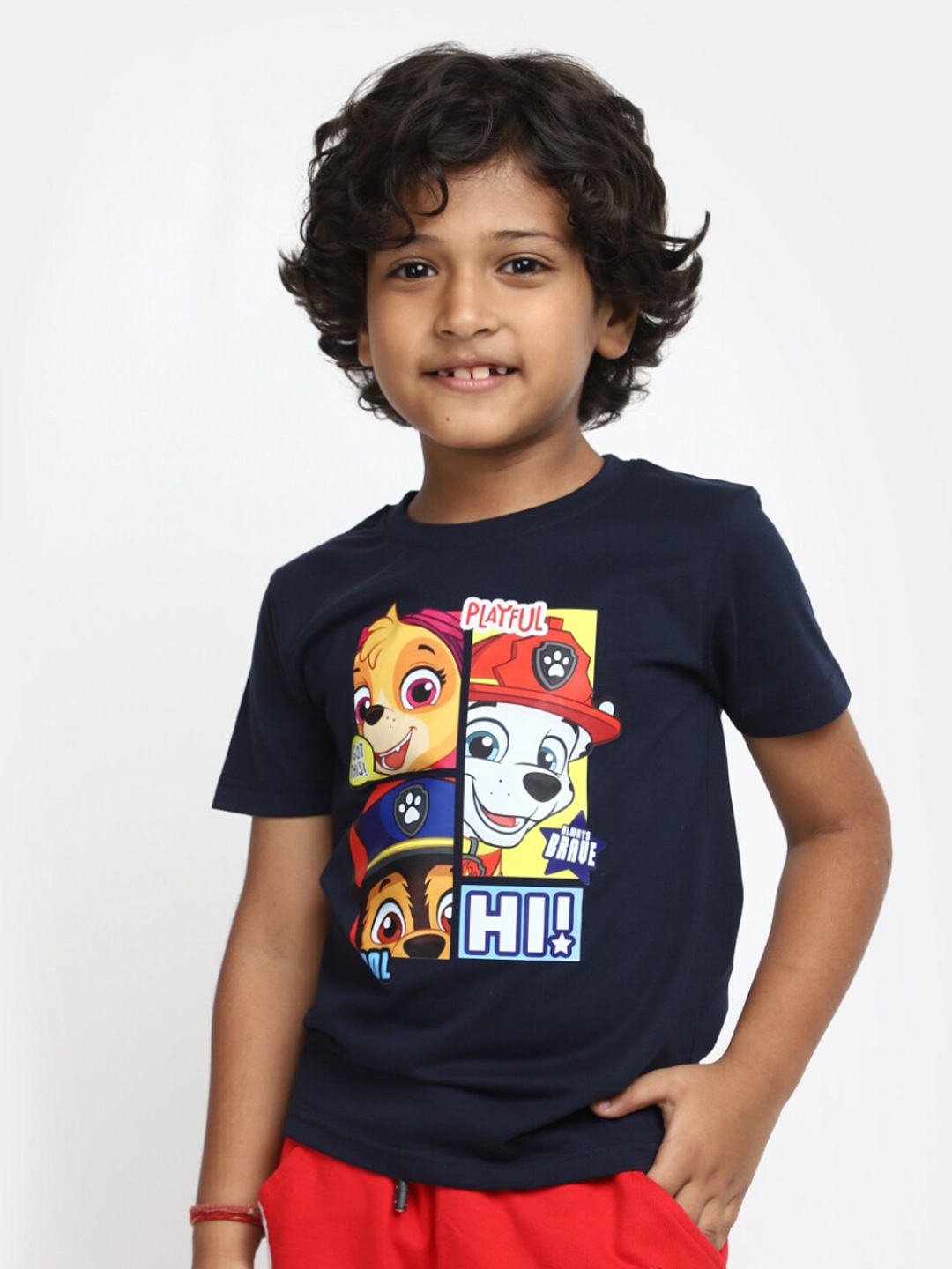 

V-Mart Boys Nickelodeon Paw Patrol Printed Cotton T-Shirt, Blue