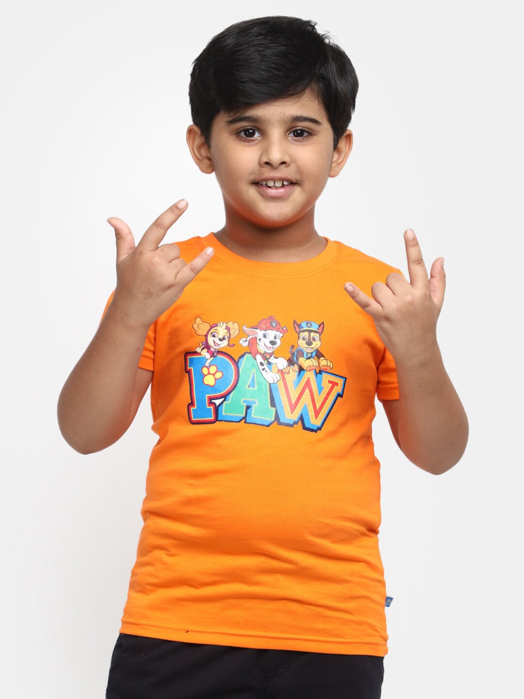 

V-Mart Boys Nickelodeon Paw Patrol Printed Cotton T-Shirt, Orange