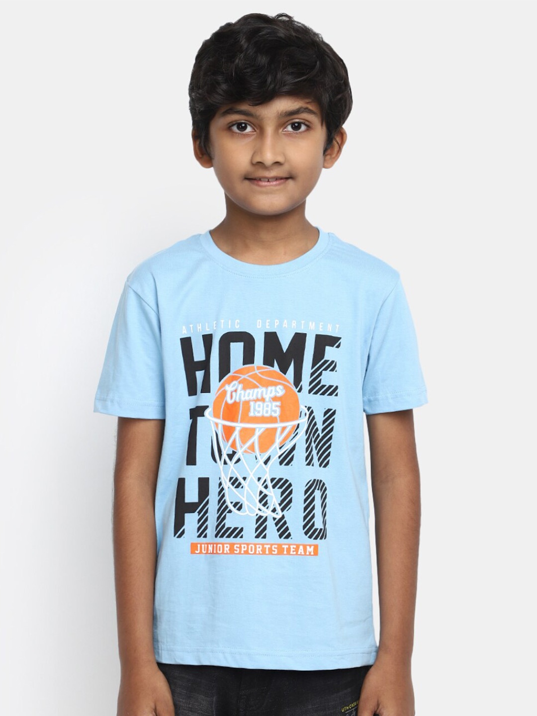 

V-Mart Boys Typography Printed Cotton Casual T-Shirt, Blue