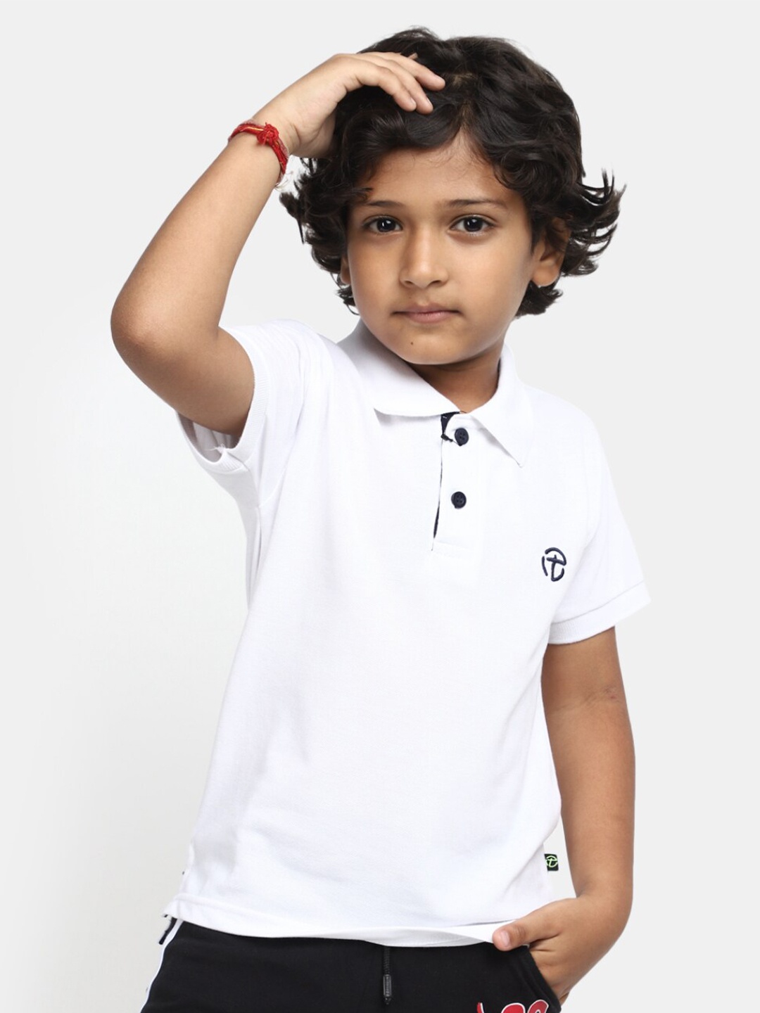 

V-Mart Boys Polo Collar Cotton T-shirt, White
