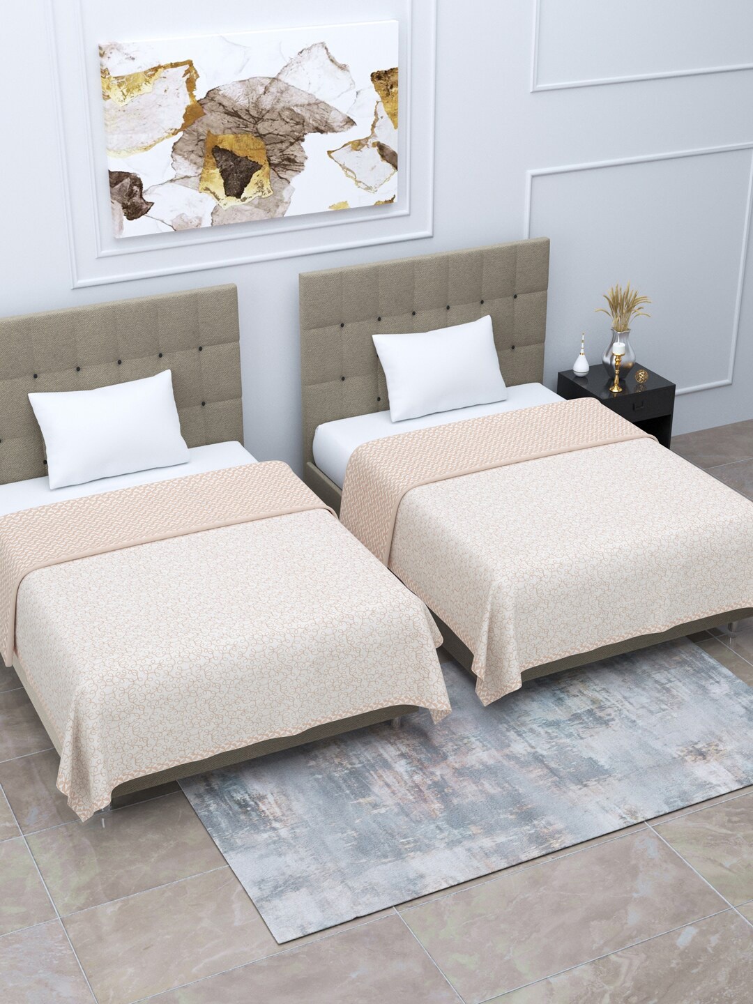

Home Fresh Rosemary Brown 2-Pieces AC Room 210 GSM Single Bed Dohar