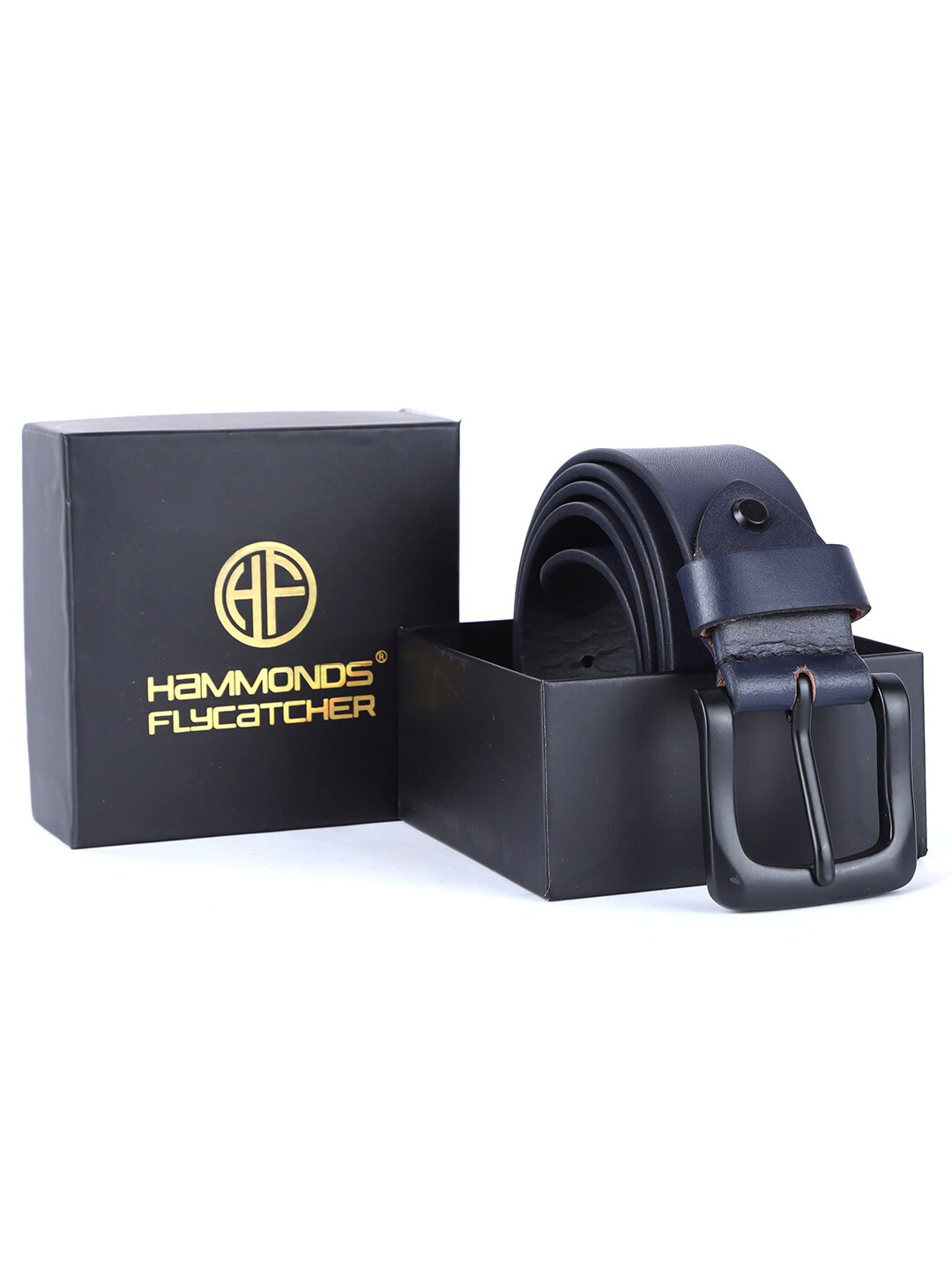 

HAMMONDS FLYCATCHER Men Leather Formal Belt, Navy blue