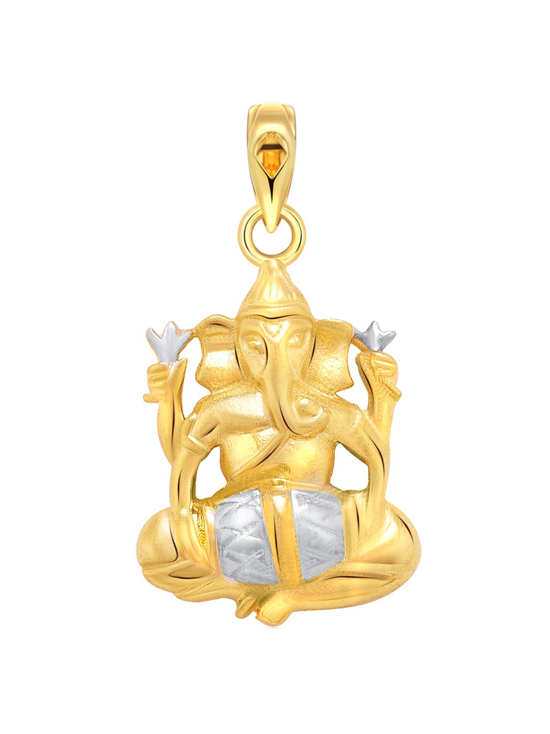 

Vighnaharta Unisex Gold & Rhodium-Plated Nritya Ganesha Pendant