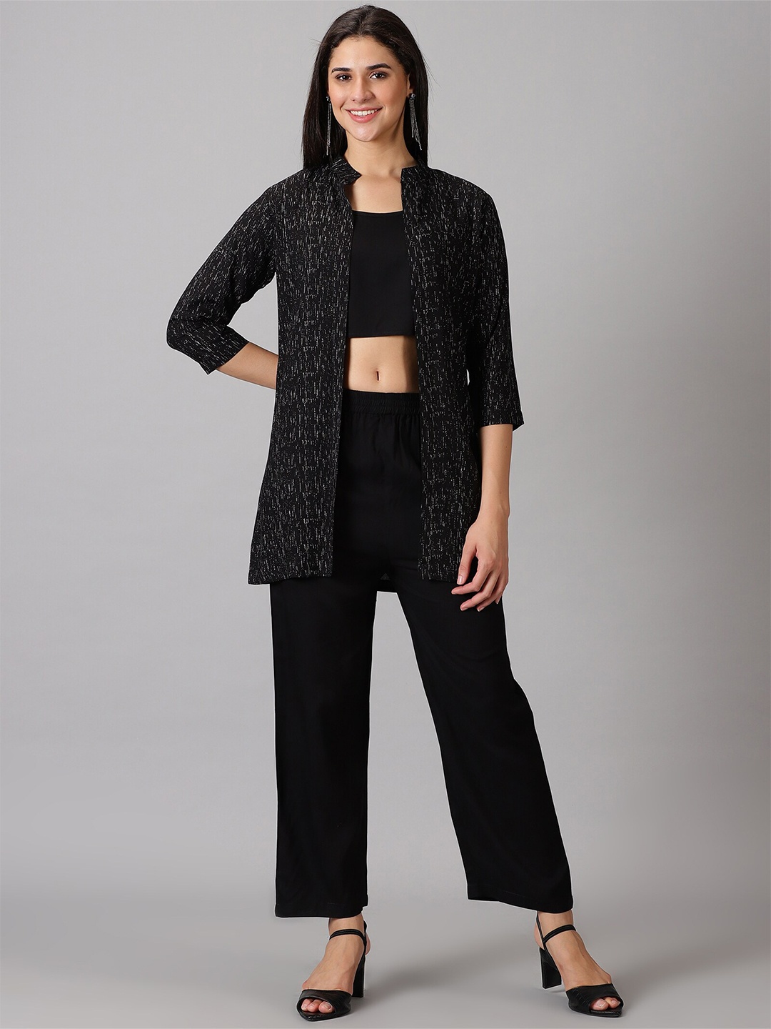 

DRESSAR Top & Trouser With Jacket, Black