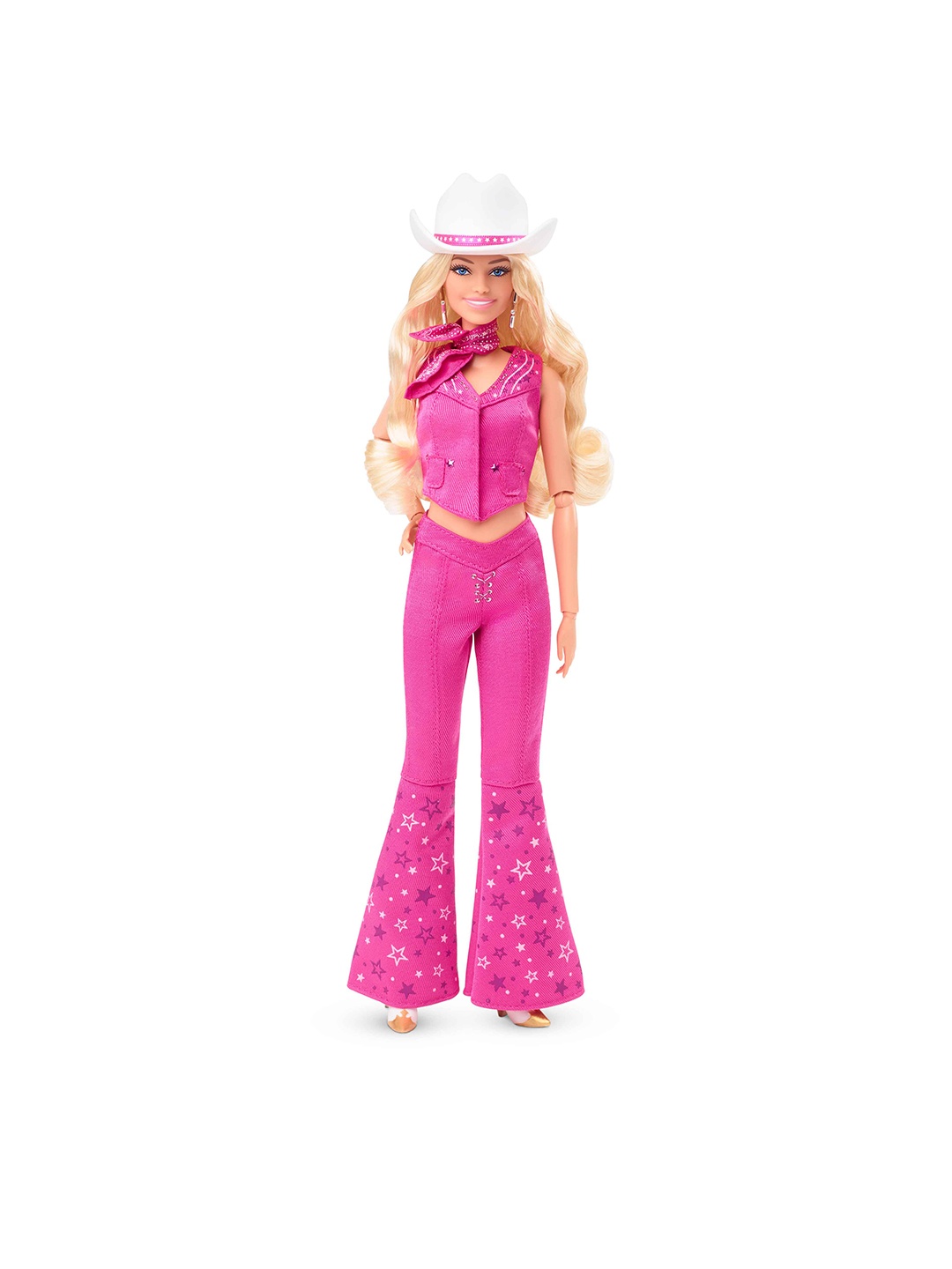 

Barbie The Movie Doll Wearing Western Outfit and Cowboy Hat, Pink