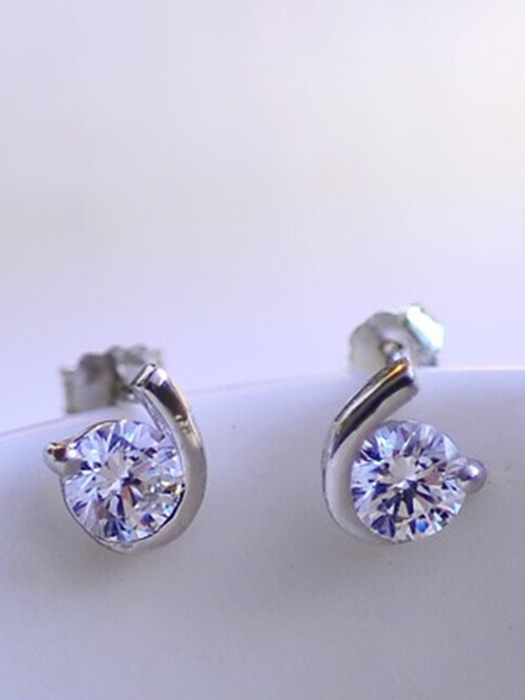 

MYKI Stainless Steel Contemporary Studs Earrings, Silver