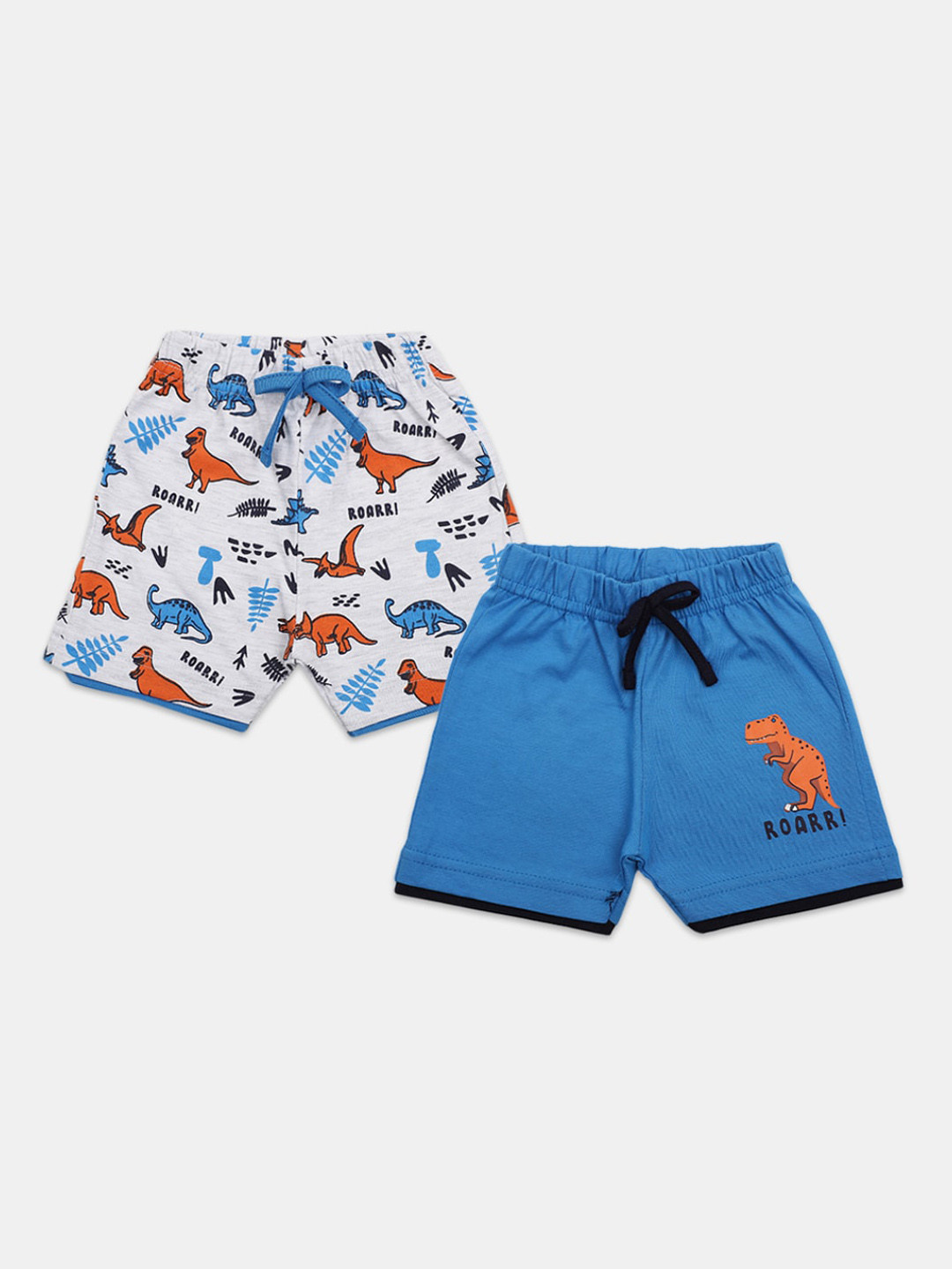 

V-Mart Infants Pack Of 2 Printed Cotton Shorts, Blue