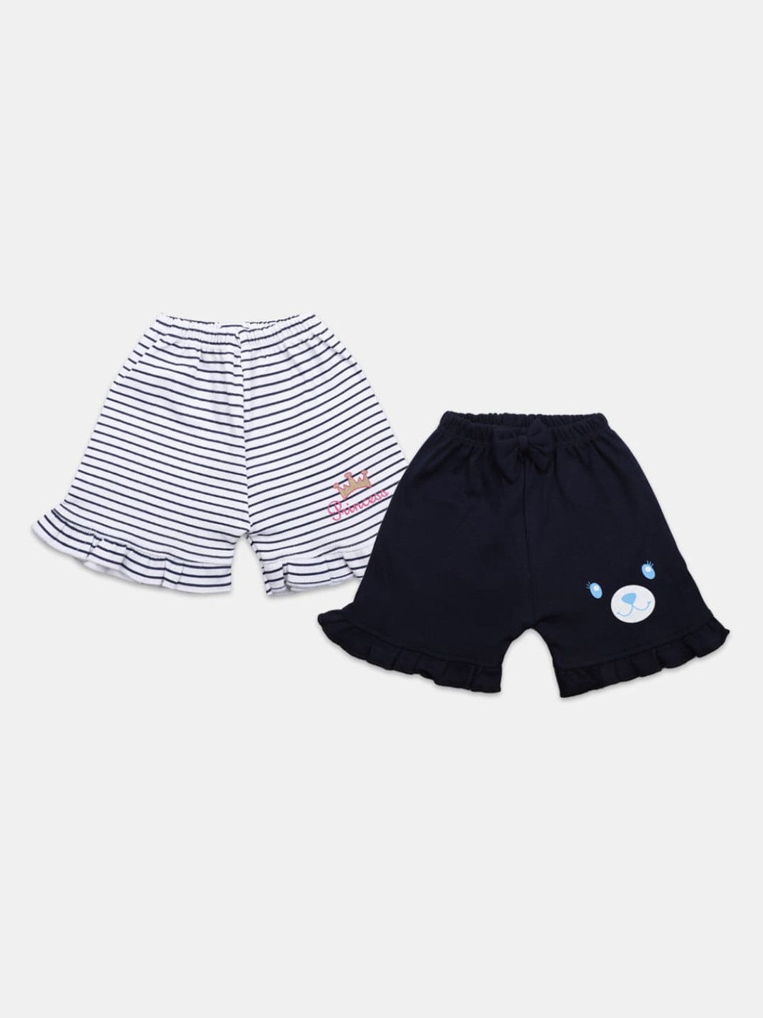 

V-Mart Infants Pack of 2 Cotton Shorts, White